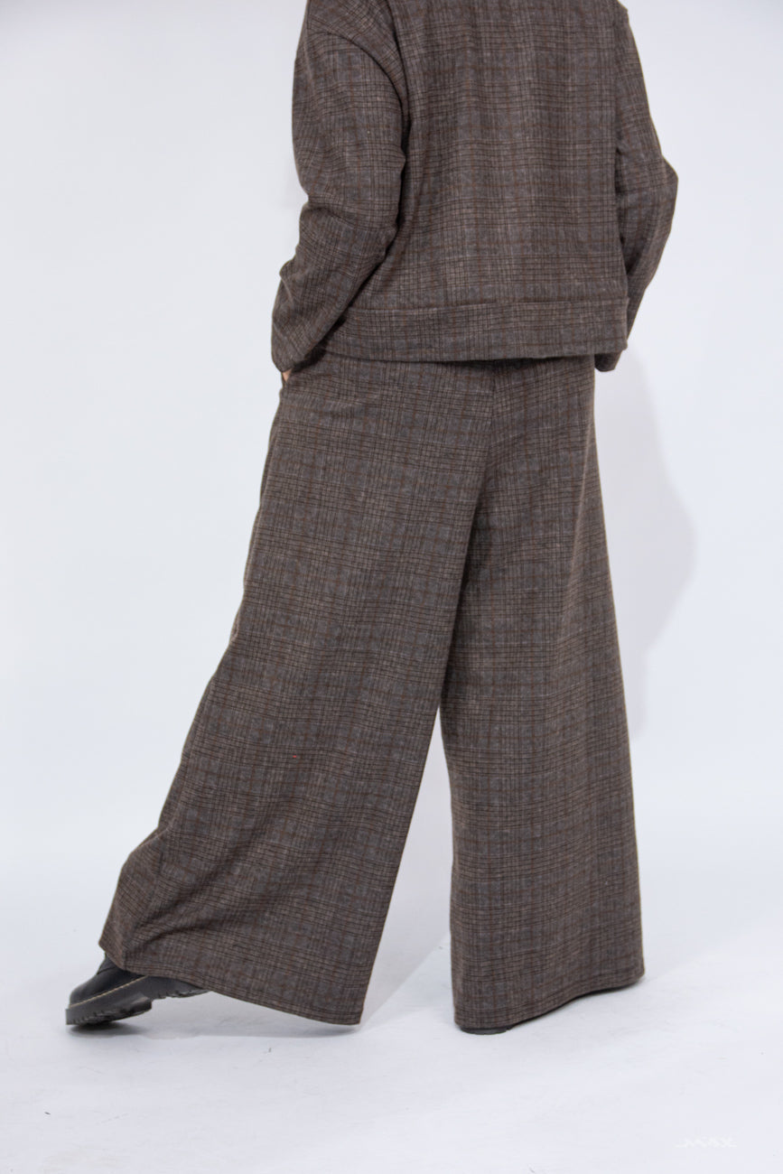Marlenehose braun kariert Gr. onesize (38-44)