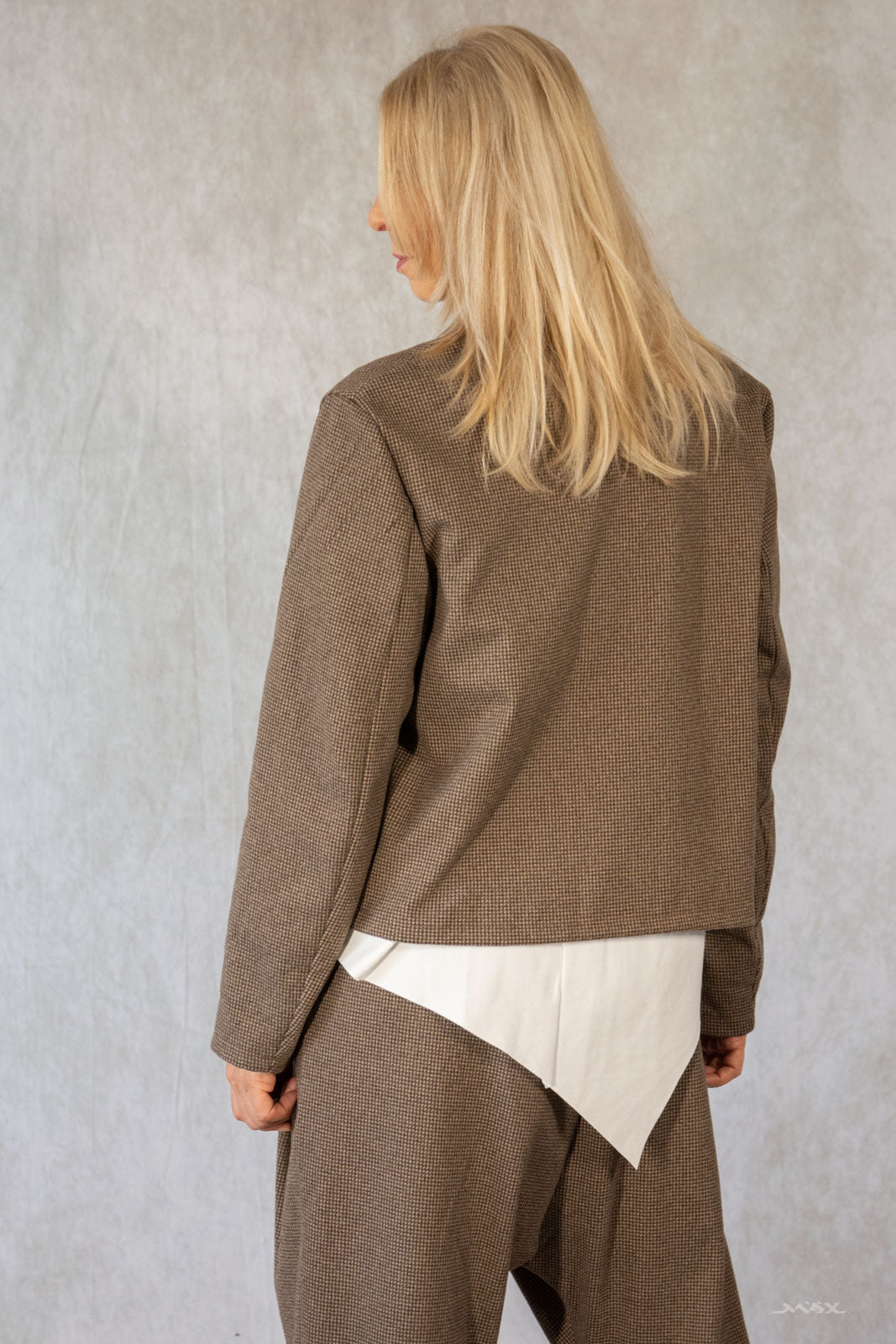 Jacke braun Tweed Gr. Onesize (38-44)