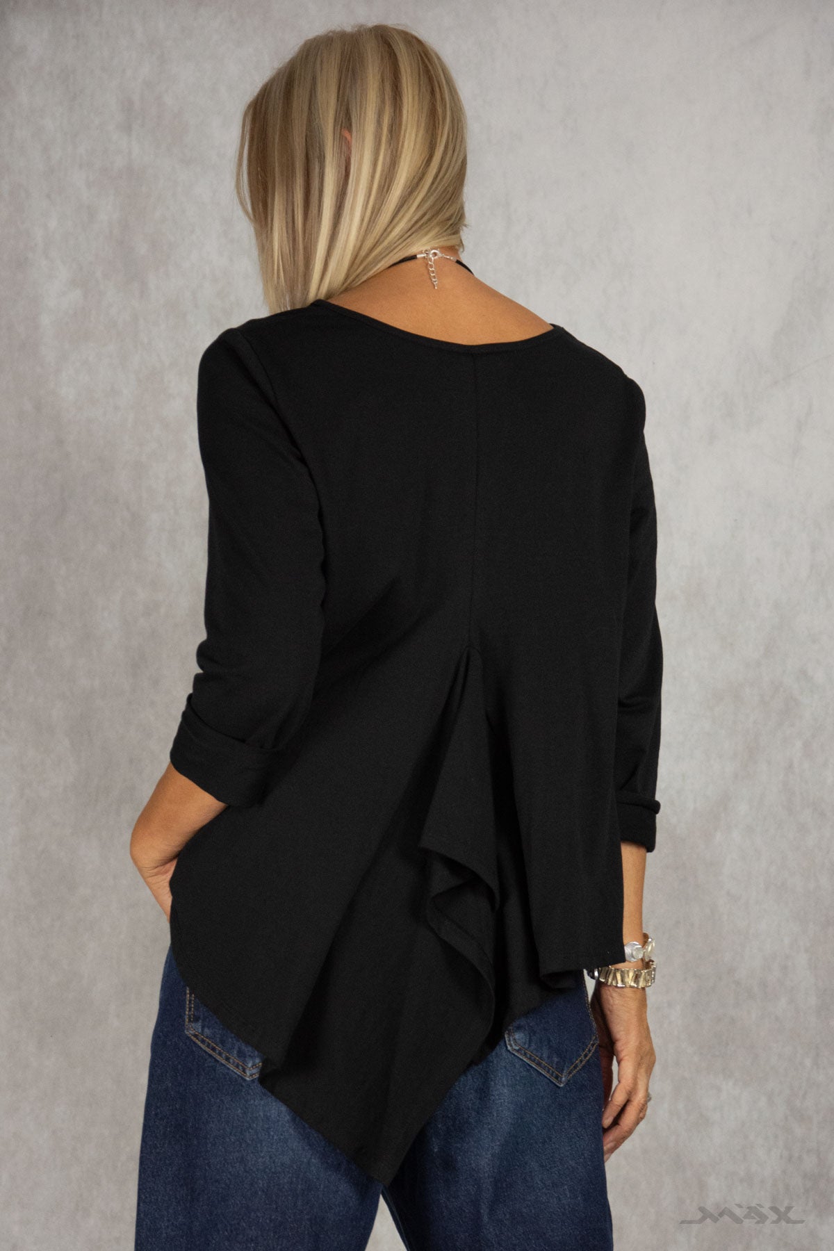 Puntig volant overhemd maat one size (38-42)