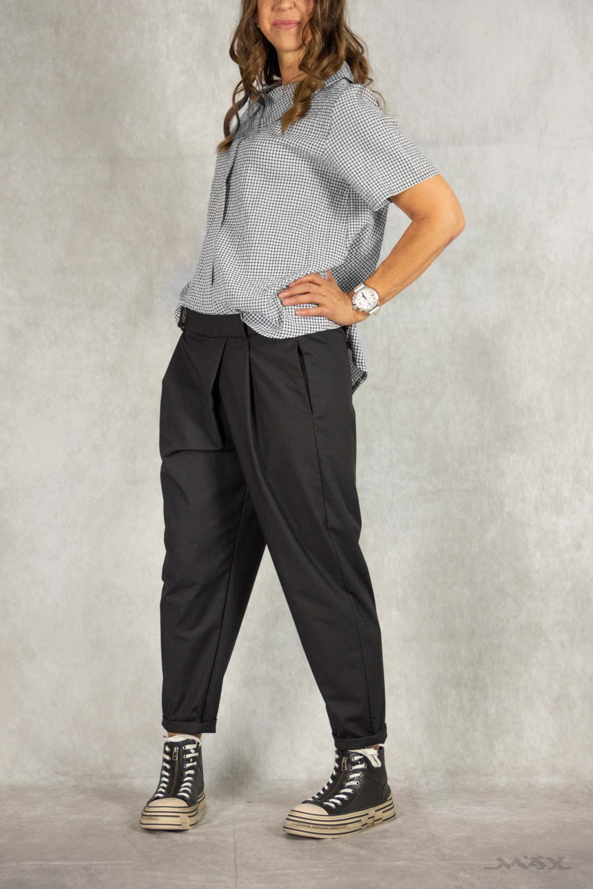 Kurzarm-Hemd kariert mit Doppelkragen Gr. onesize (38-42)