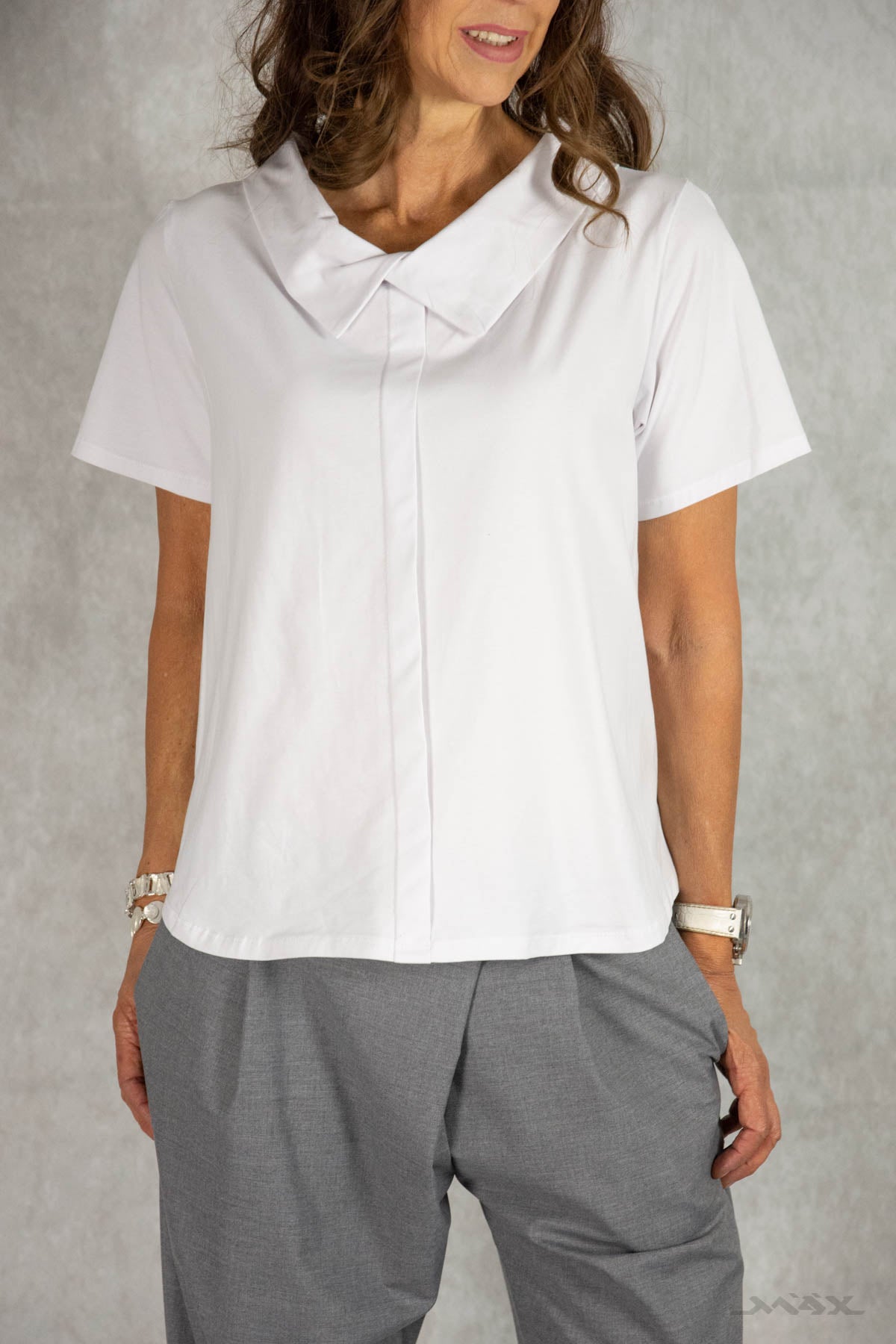 leichte Hemdbluse mit Doppelkragen Gr. Onesize (38-42)