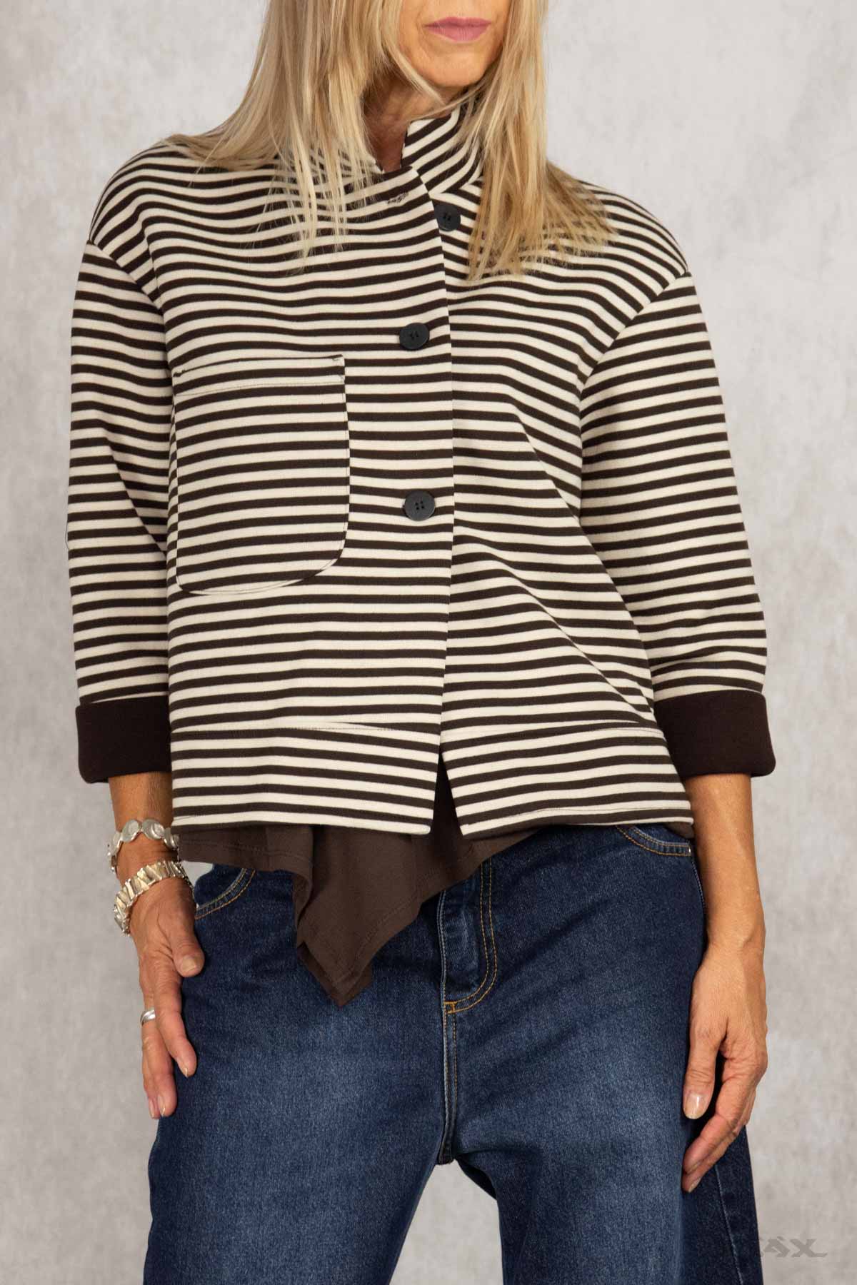 Kastige Jacke gestreift Gr. onesize(38-42)