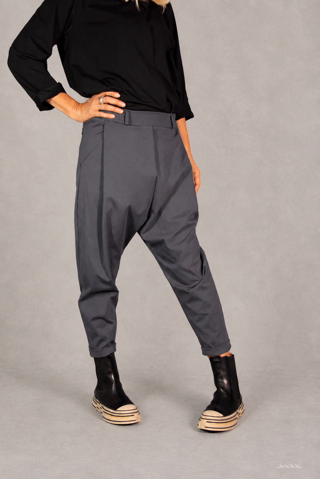 Baggybroek asgrijs – One Size (36–42)