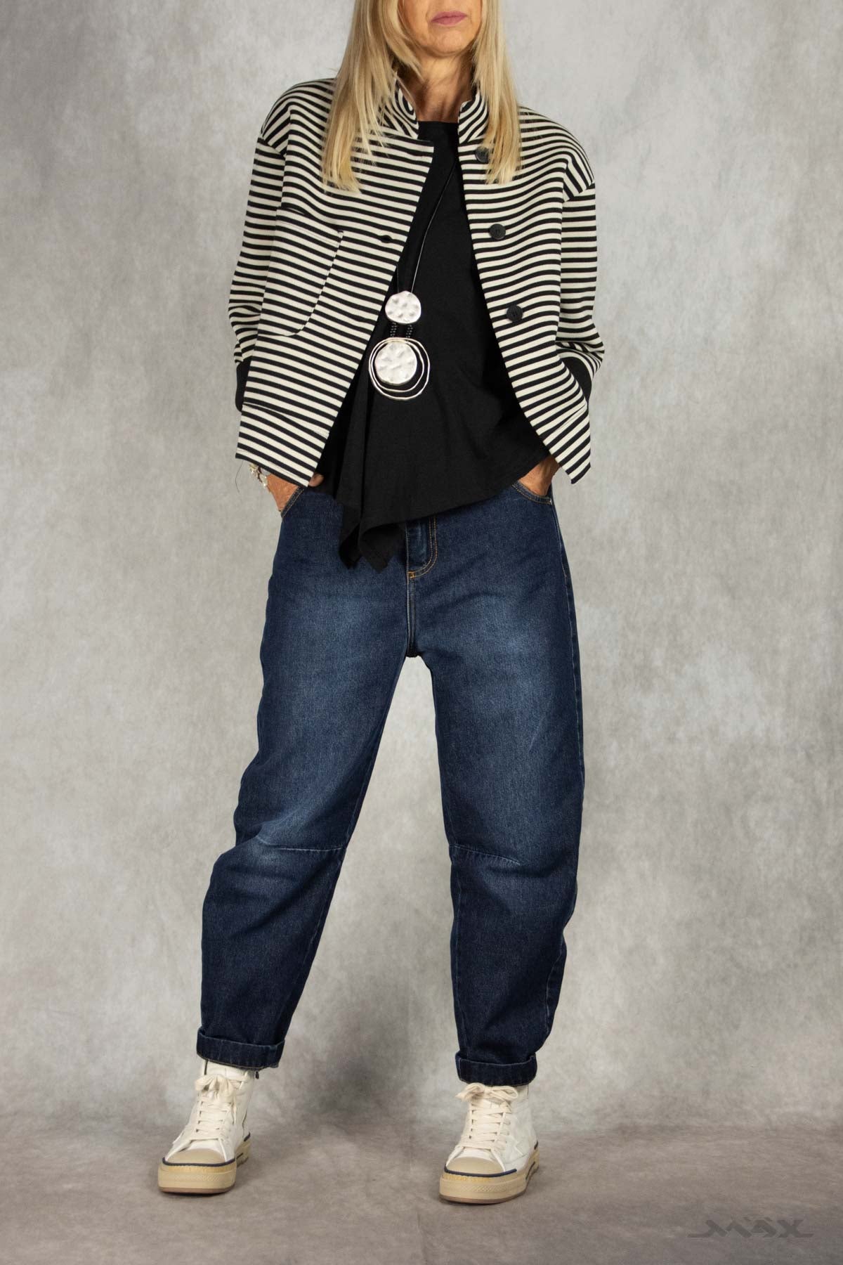 Kastige Jacke gestreift Gr. onesize(38-42)