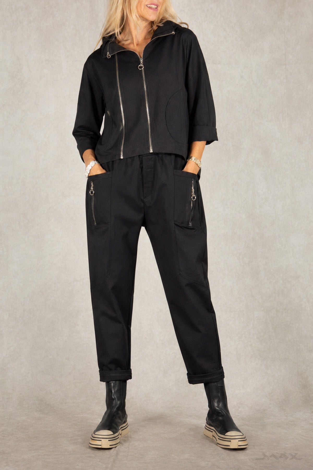 Hose mit Zipper-Taschen Gr. onesize (38-44)