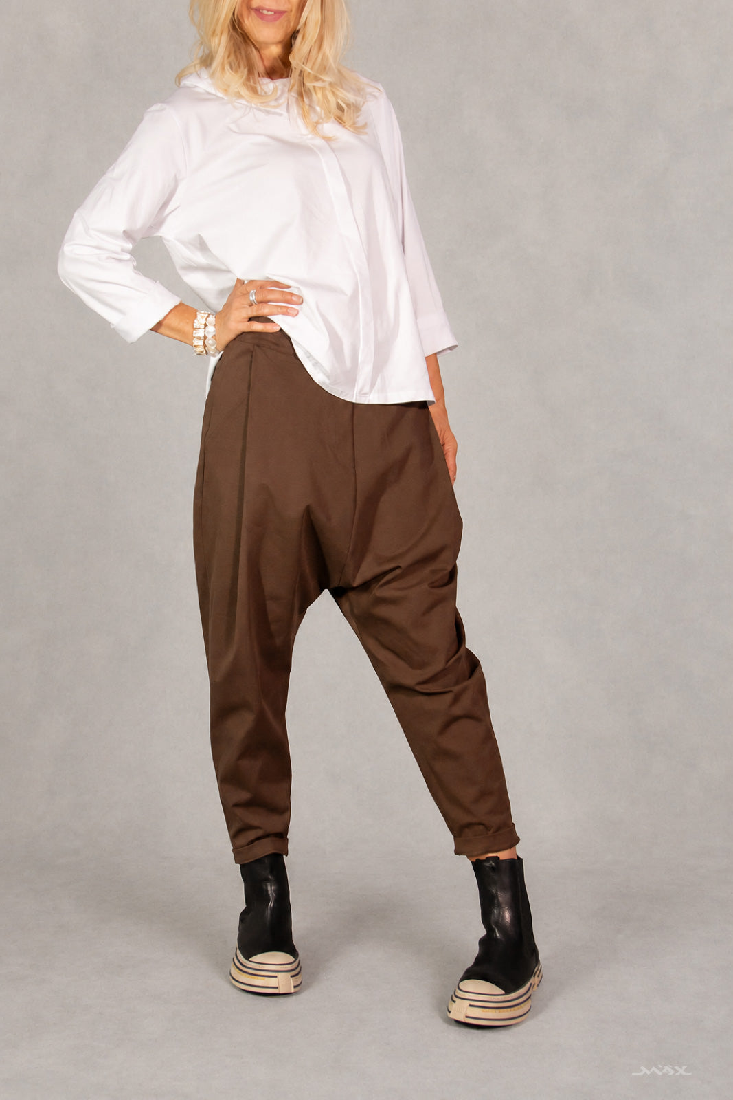 Baggy Trousers Chocolate Brown - One Size (36–42)