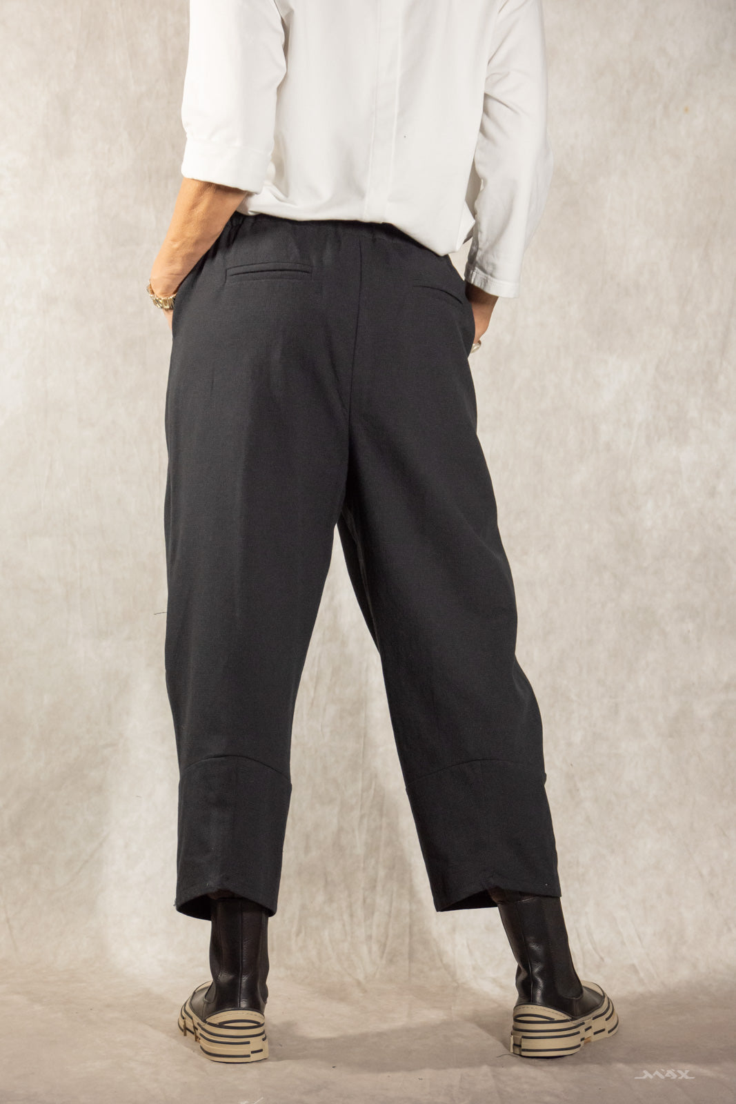 Pantalon relaxed structuré noir - taille unique (38-42)