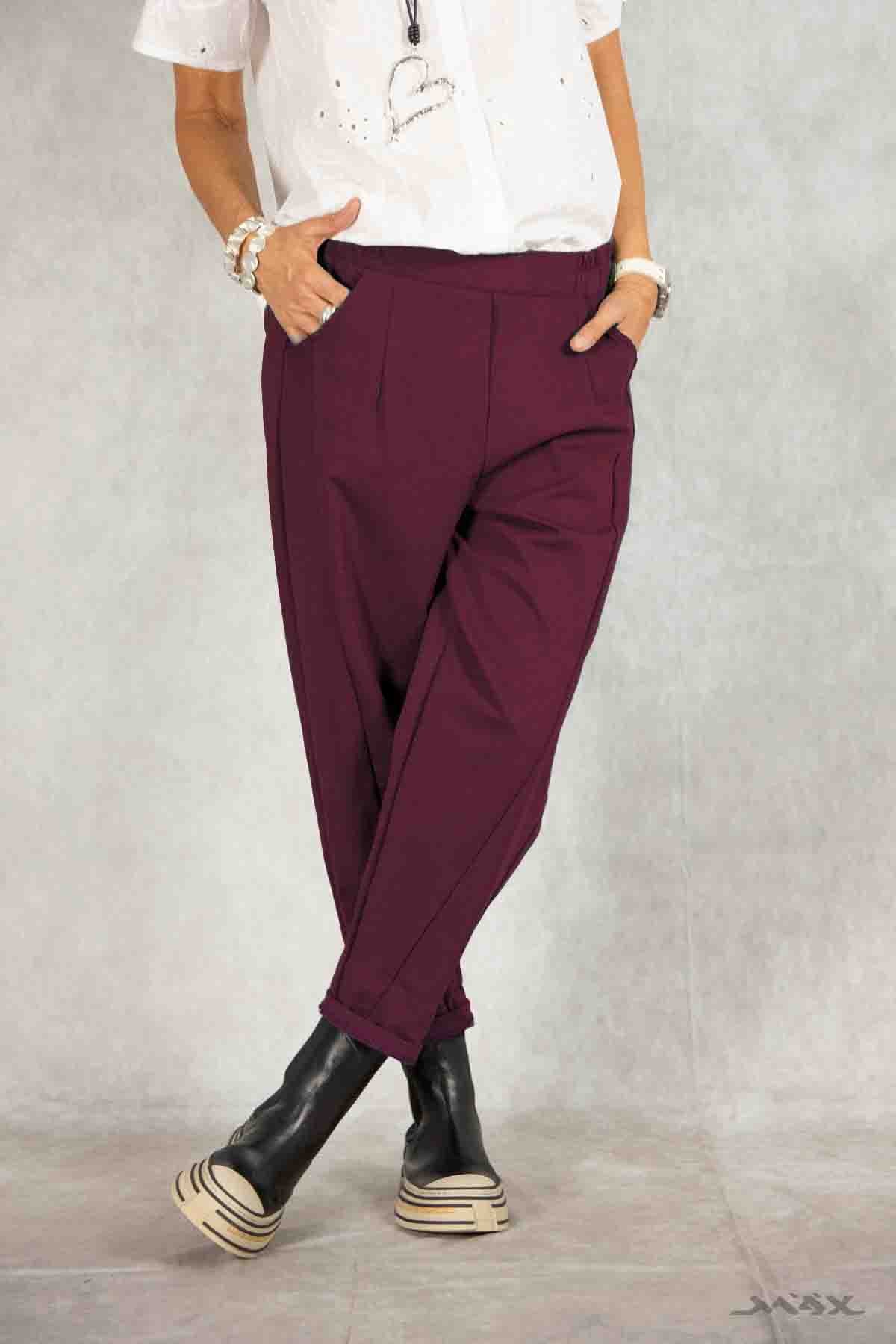 Hose bordeaux mit Ziernaht Gr. onesize (38-42)