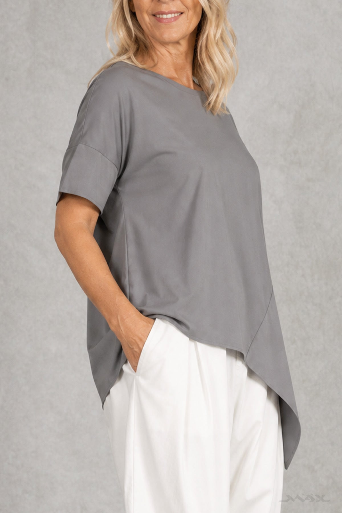 Asymmetrisch Activewear stretchshirt – One Size (38–44)