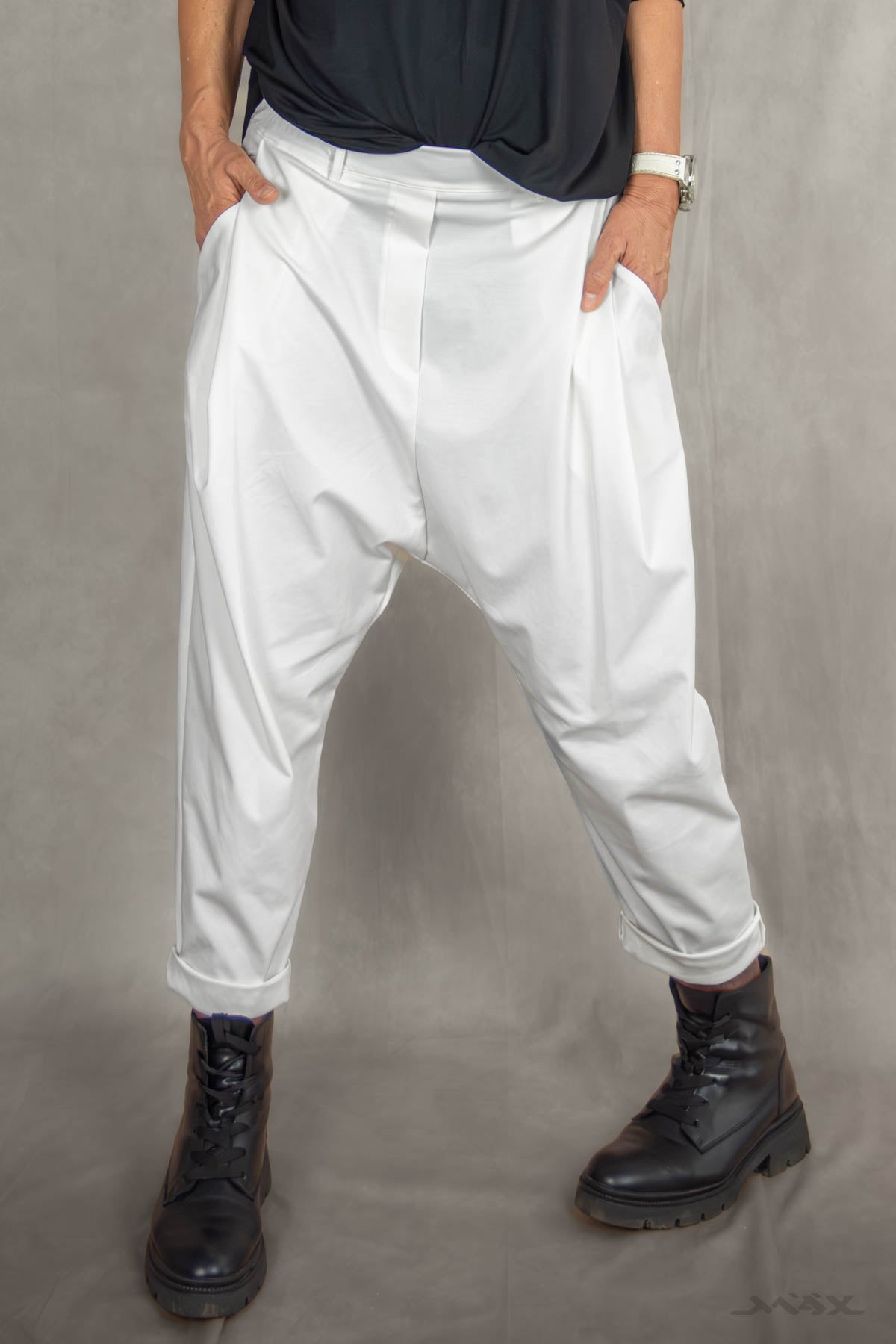 Baggy broek off-white maat Één maat (36-42)