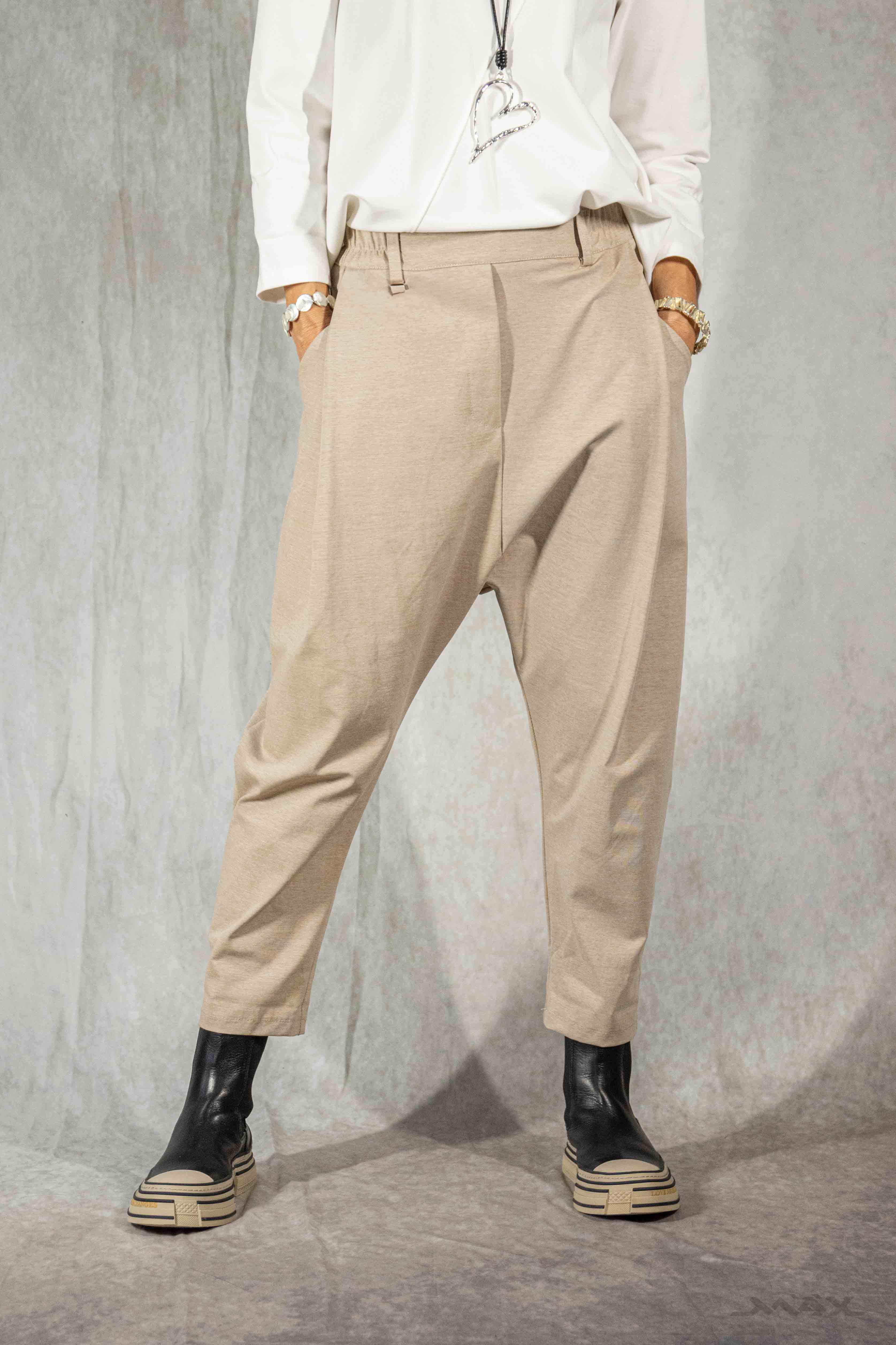Baggyhose beige meliert Gr. Onesize (36-42)