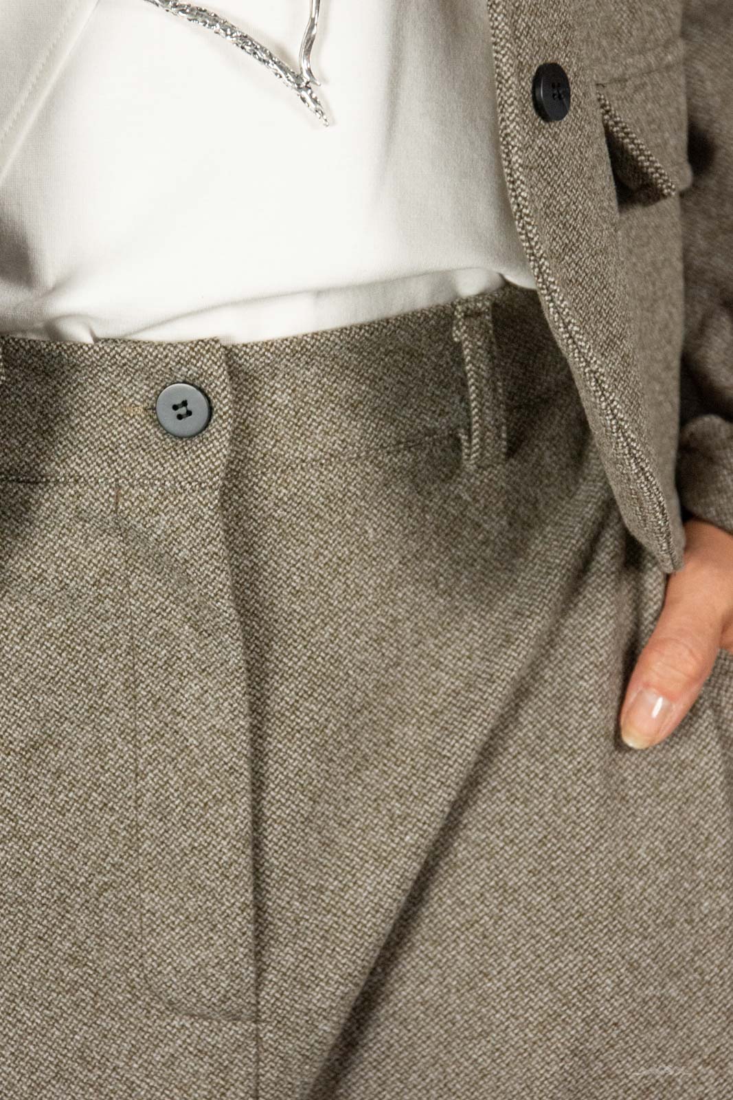 Baggyhose taupe Tweed Gr. Onesize (38-44)