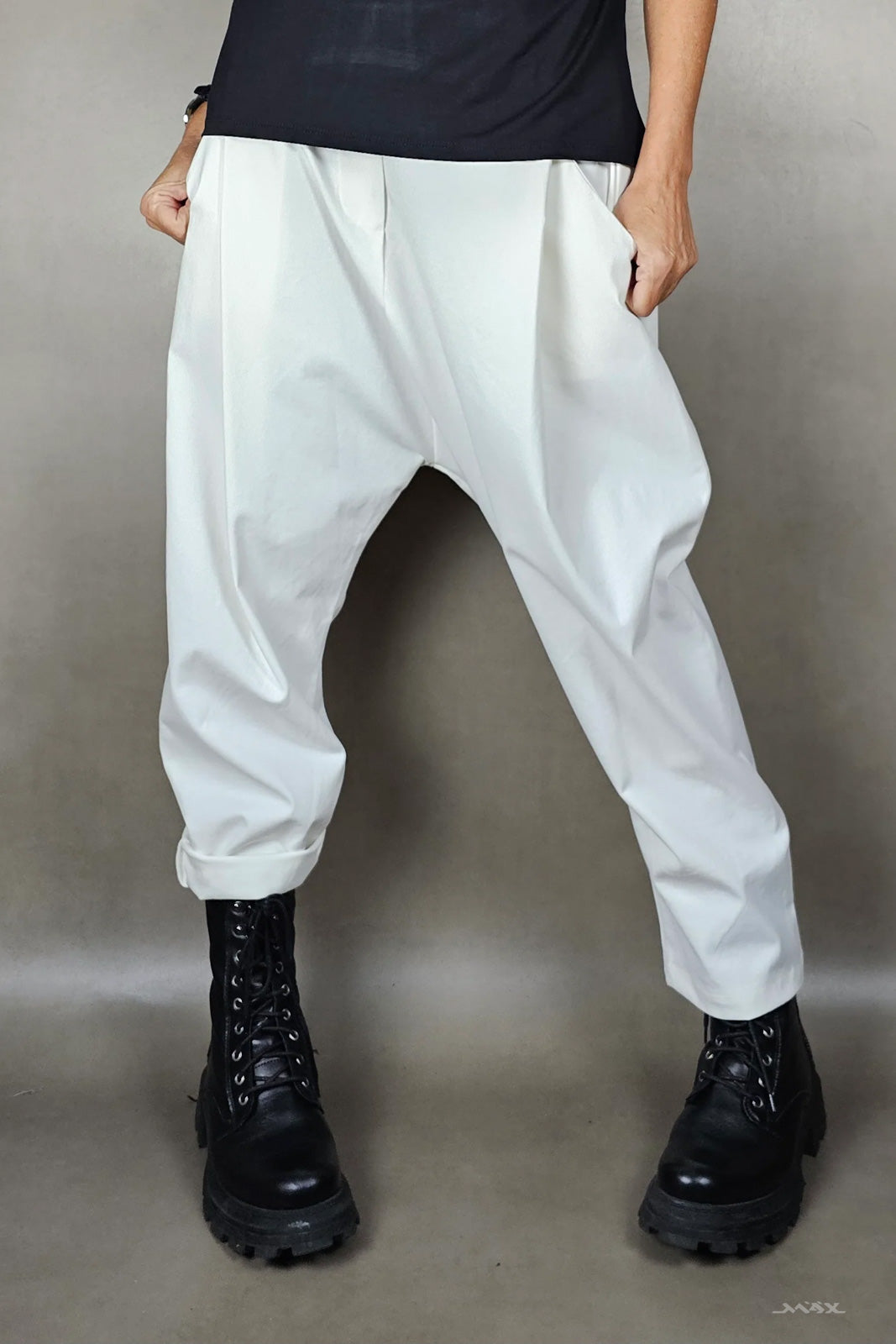 Baggy broek off-white maat Één maat (36-42)