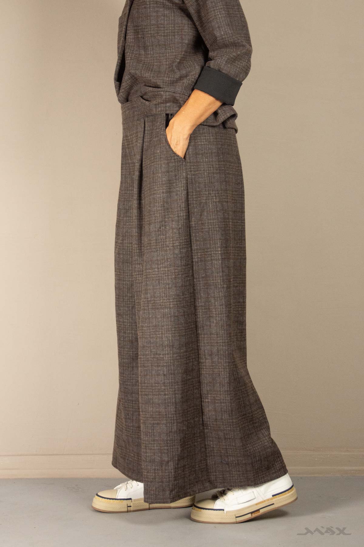 Marlenehose braun kariert Gr. onesize(38-42)