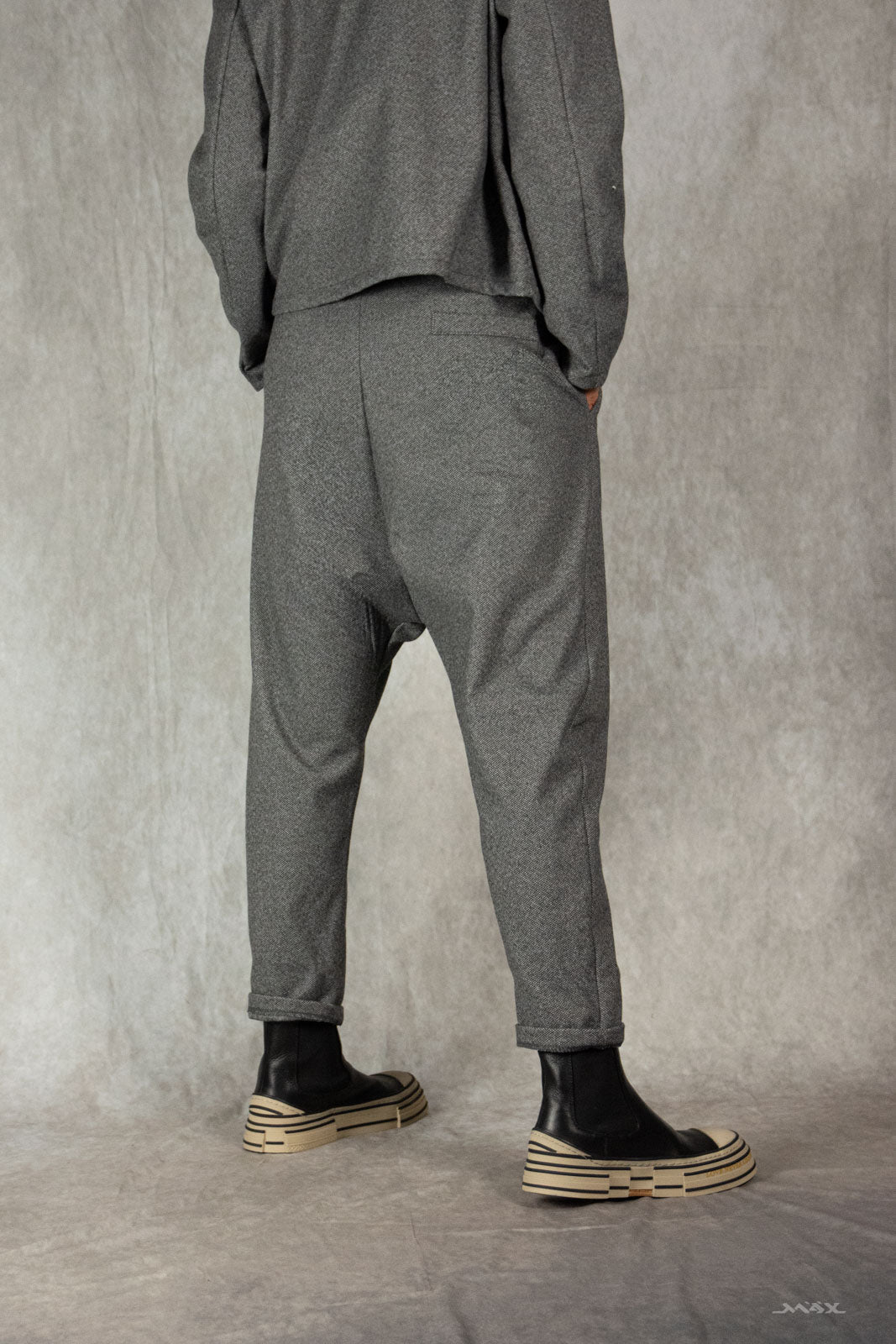 Baggyhose grau Tweed Gr. Onesize (38-44)