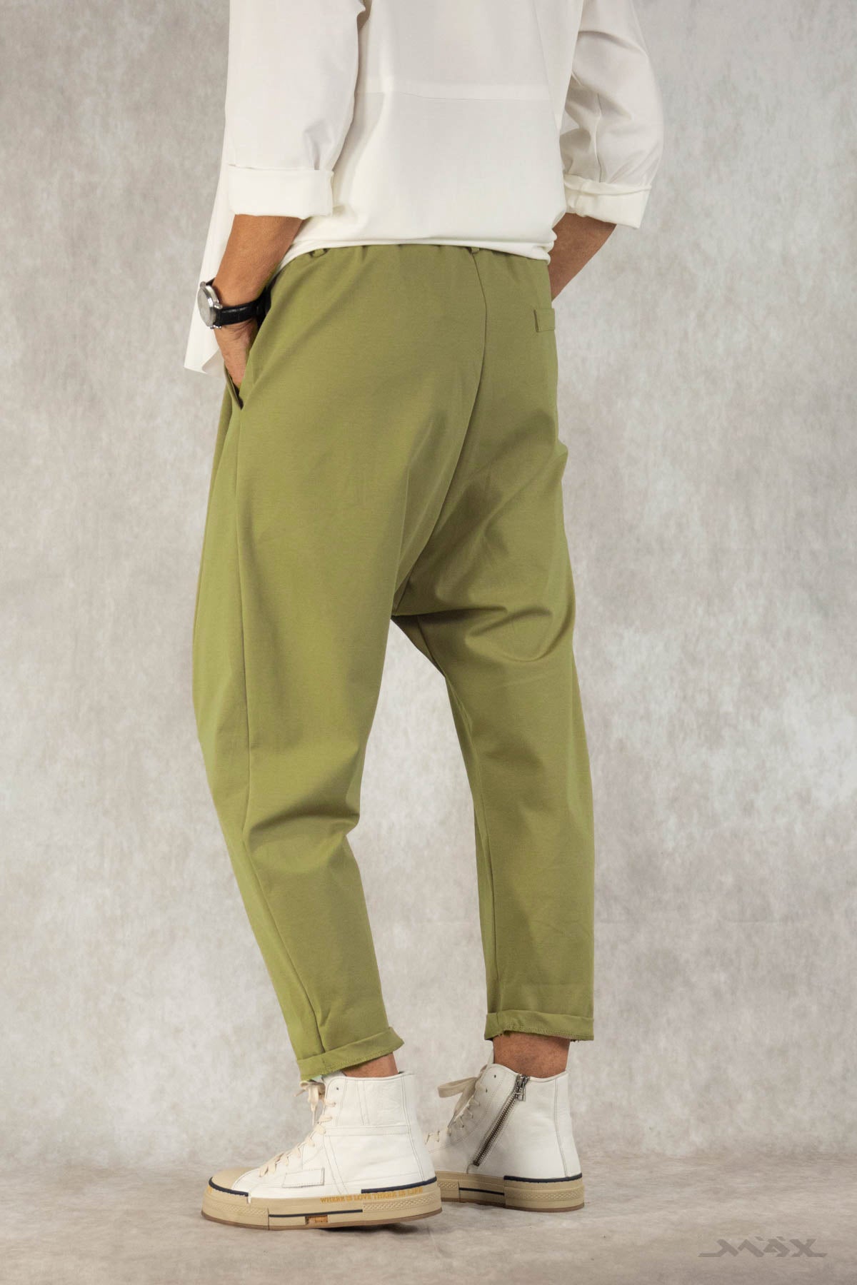 Pantalon ample kiwi, taille unique (36-42)