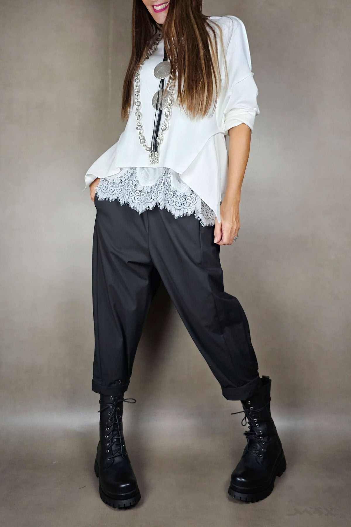 Elegante kanten top in verschillende kleuren (36-42)