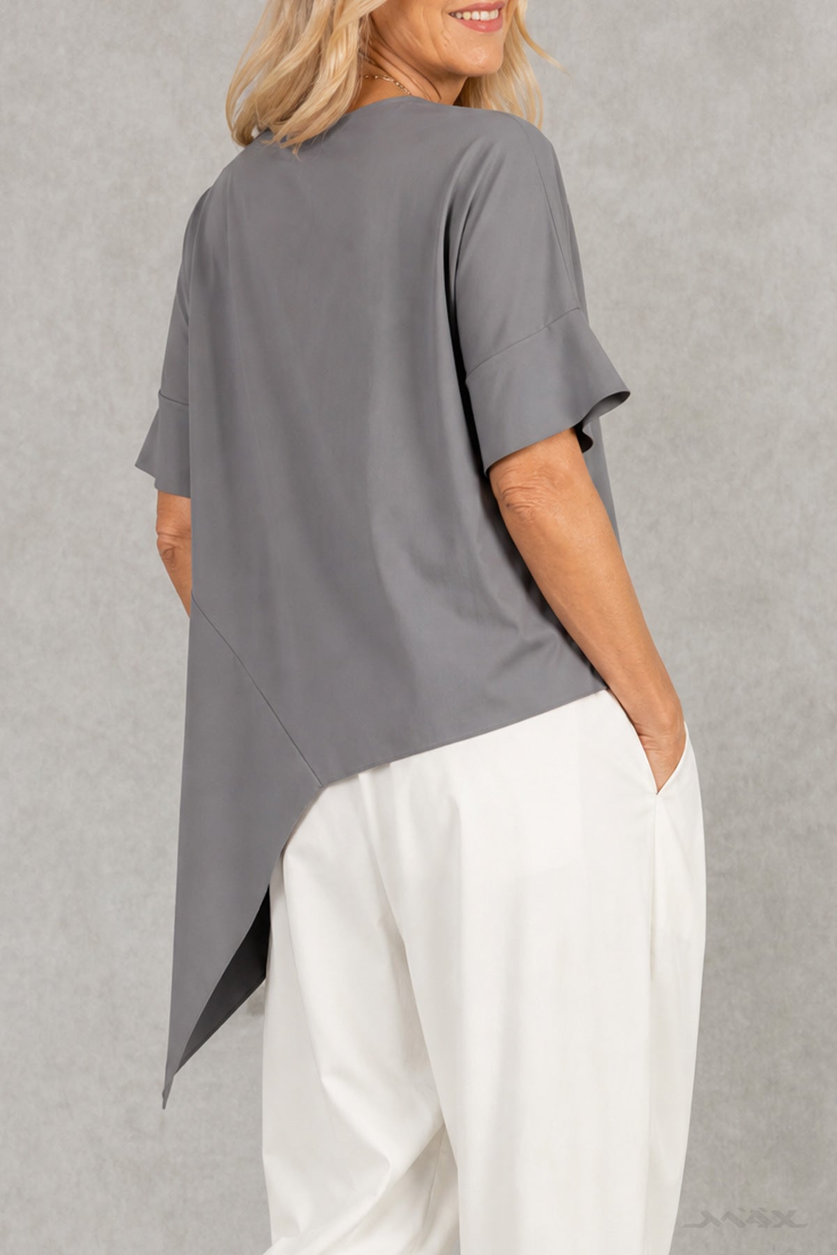 Asymmetrisch Activewear stretchshirt – One Size (38–44)