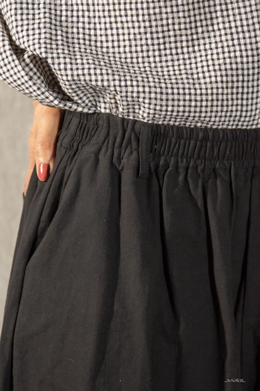 Zwarte wijde harembroek - one size (38-44)