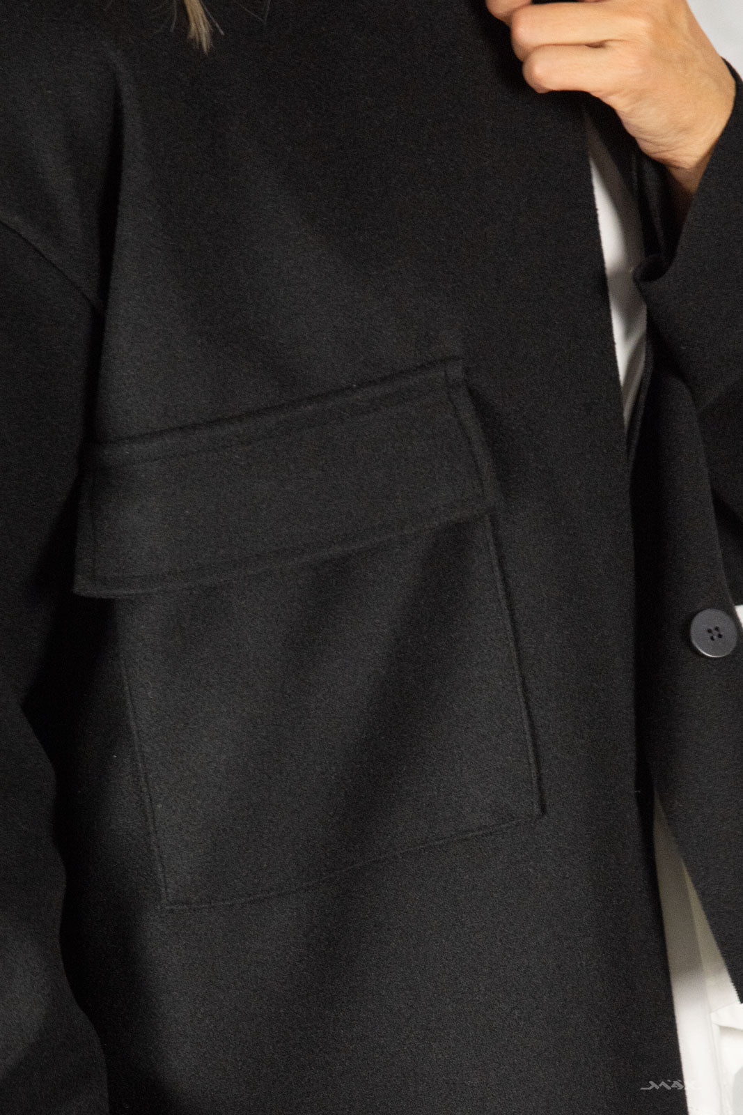 Kastige Jacke mit aufgesetzten Taschen Gr. Onesize (38-44)