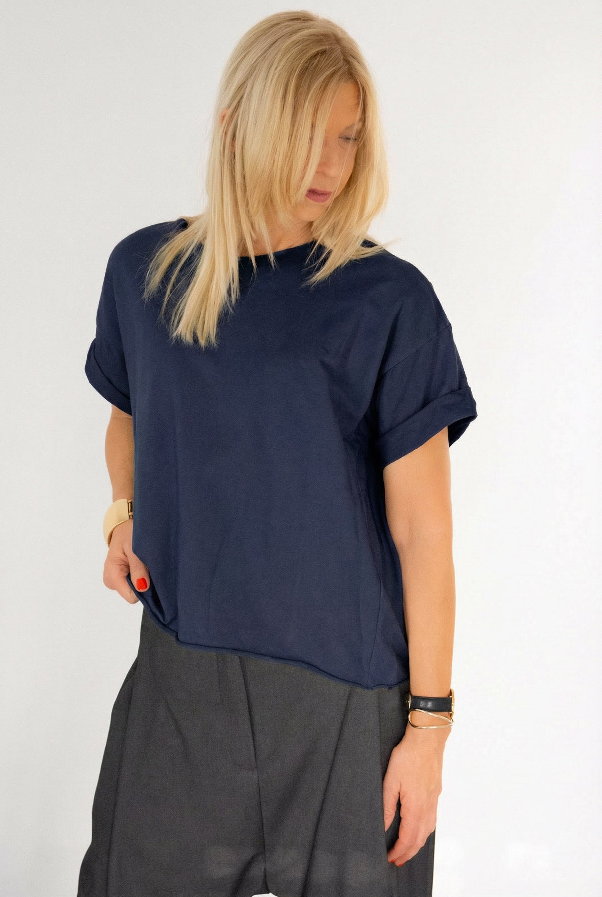 Basicowy T-shirt, rozmiar uniwersalny (36–44)