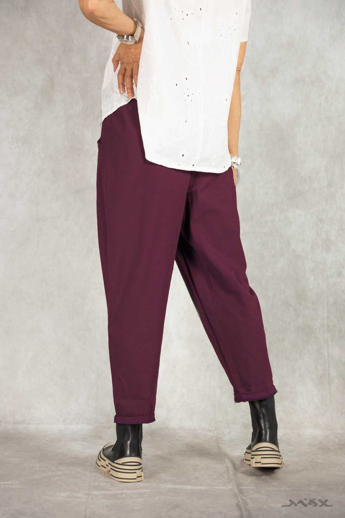 Hose bordeaux mit Ziernaht Gr. onesize (38-42)