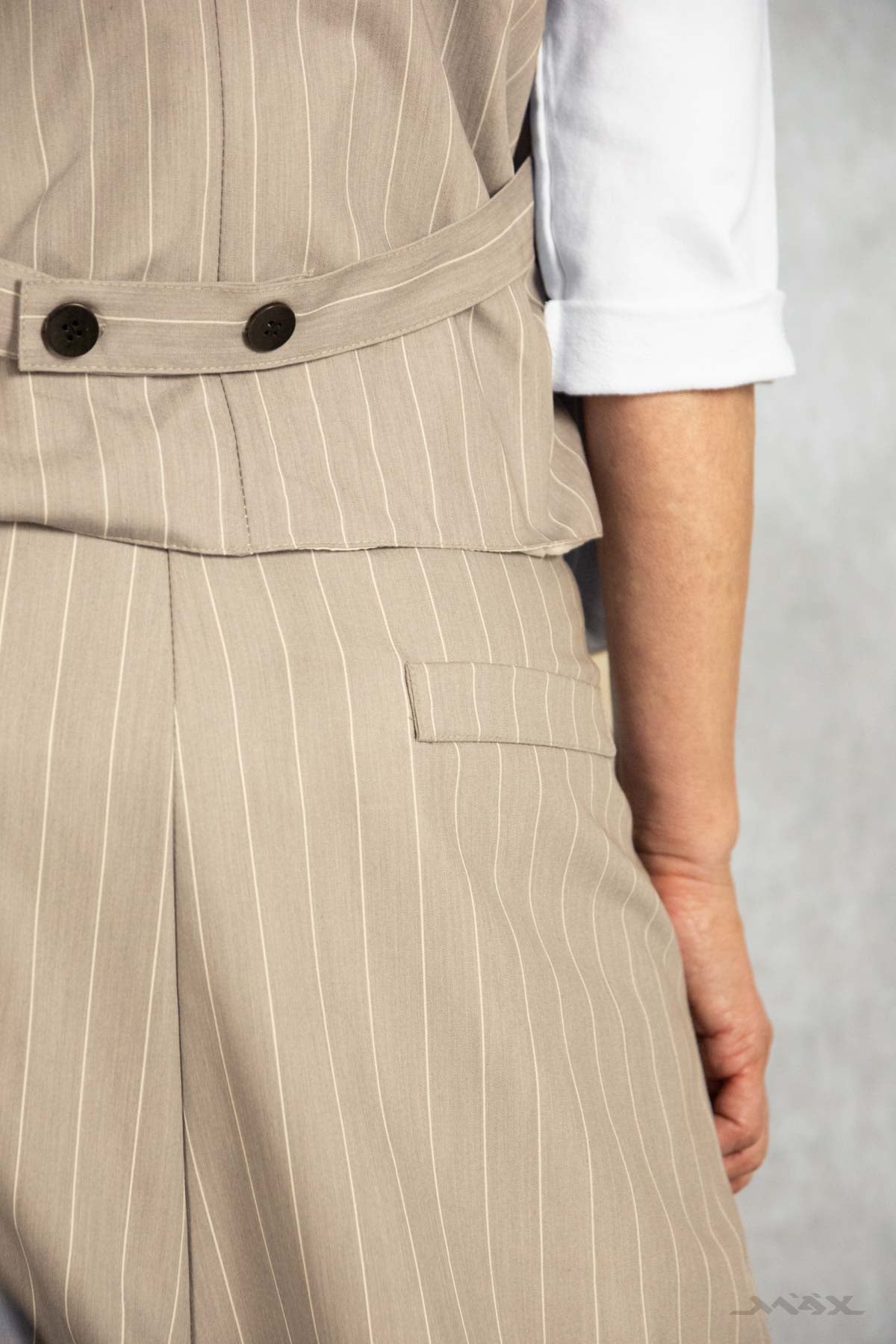 Haremshose mit Nadelstreifen in beige Gr. onesize (38-42)