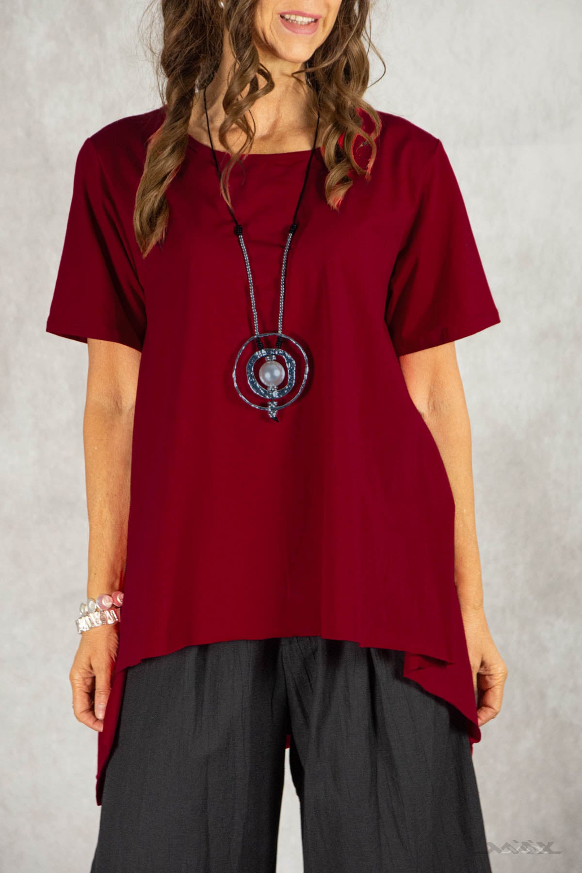 Vokuhila T-Shirt im Oversized Schnitt Gr. Onesize (36-42)
