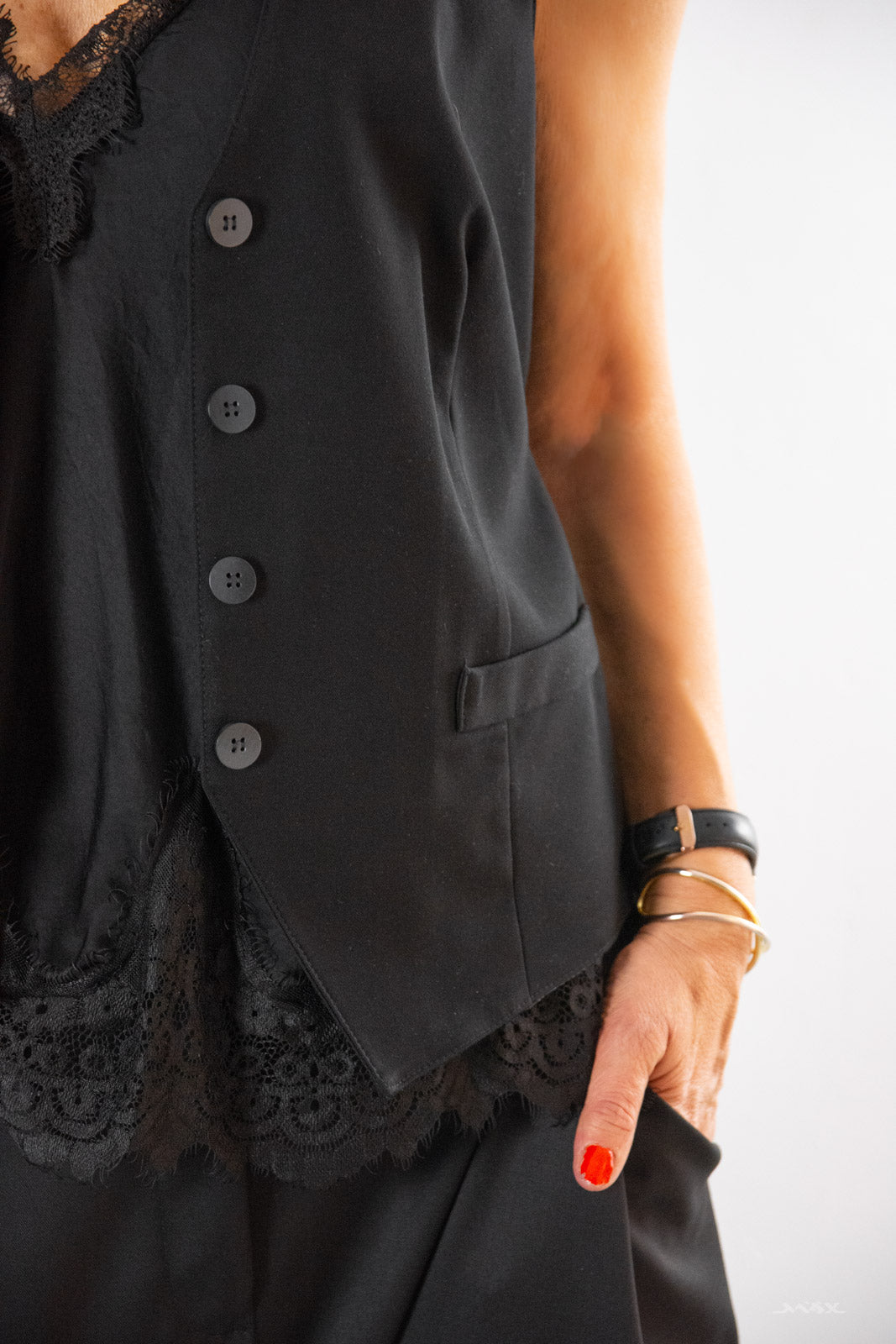 Weste schwarz Gr. onesize (36-40)