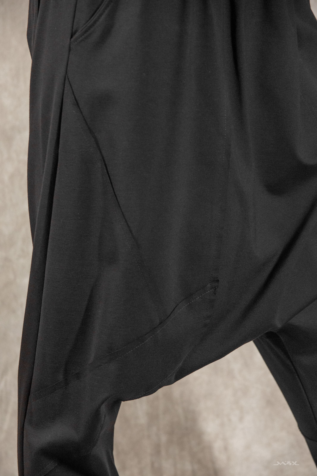 Haremshose schwarz asymmetrisch Gr. Onesize (38-44)