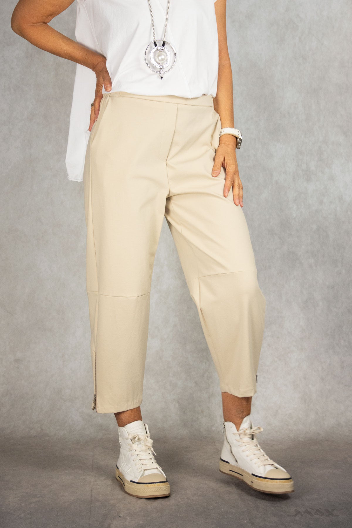 Elegante broek met rits, maat one size fits (38-42)