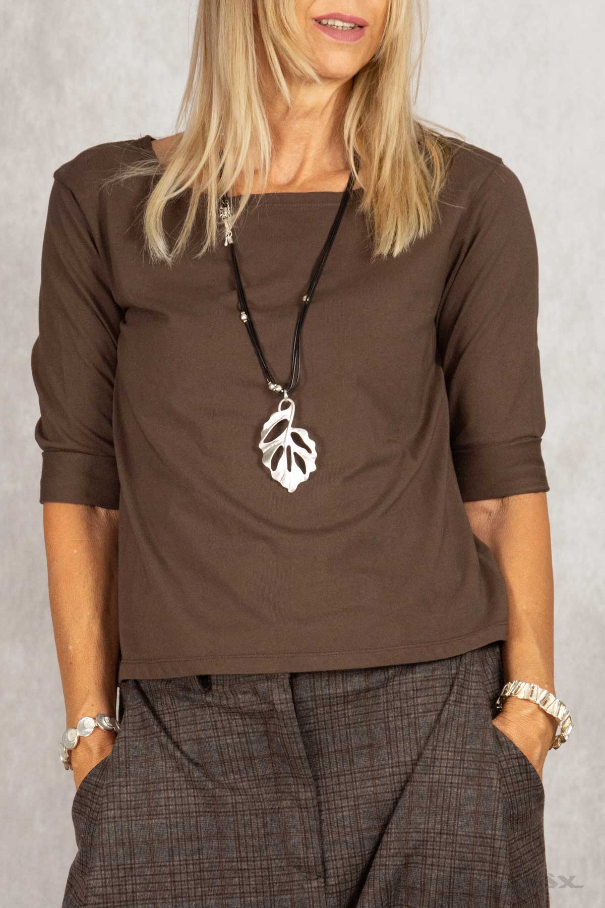 Shirt met ¾ mouwen in diverse kleuren, maat one size (36-40)