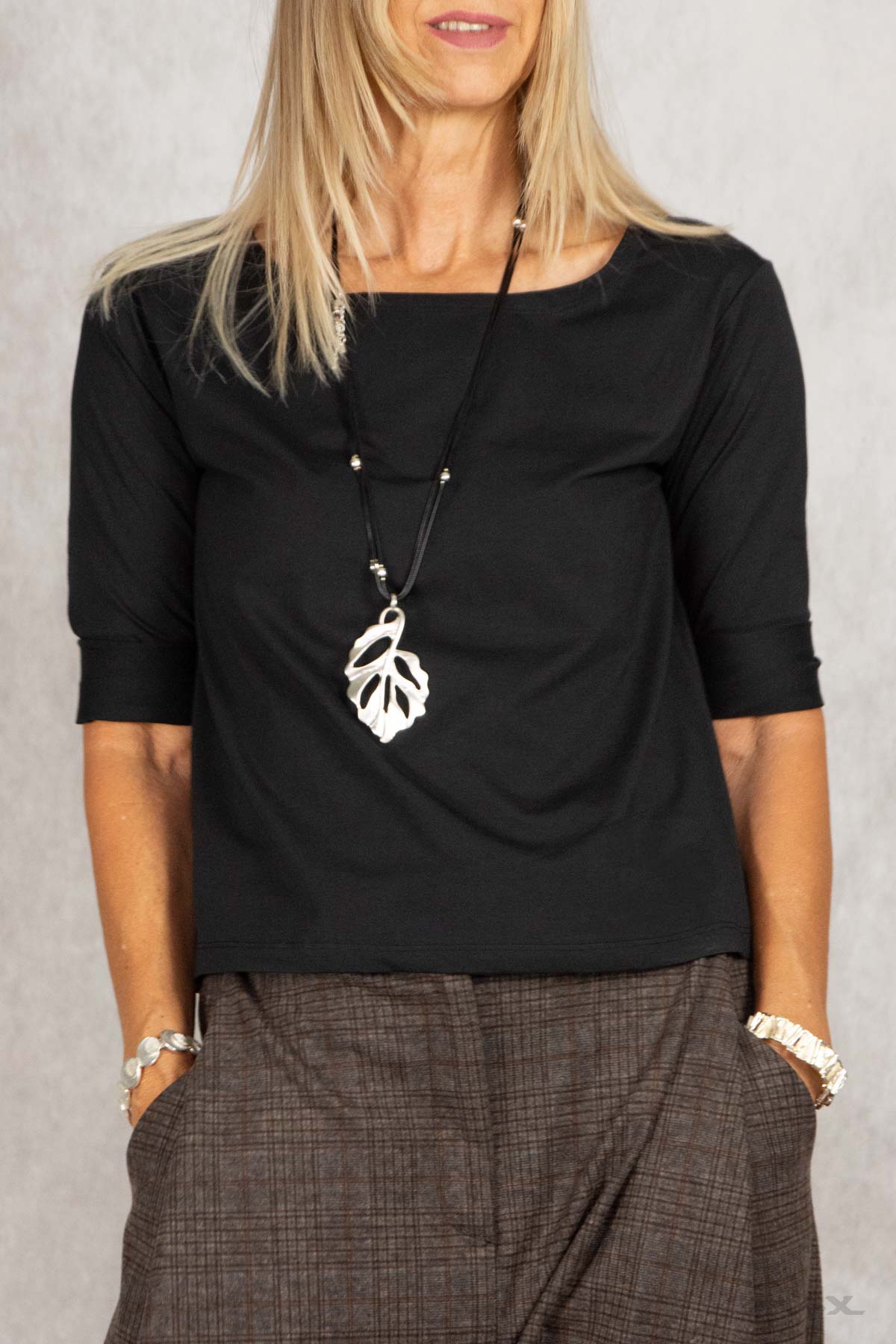 Shirt met ¾ mouwen in diverse kleuren, maat one size (36-40)
