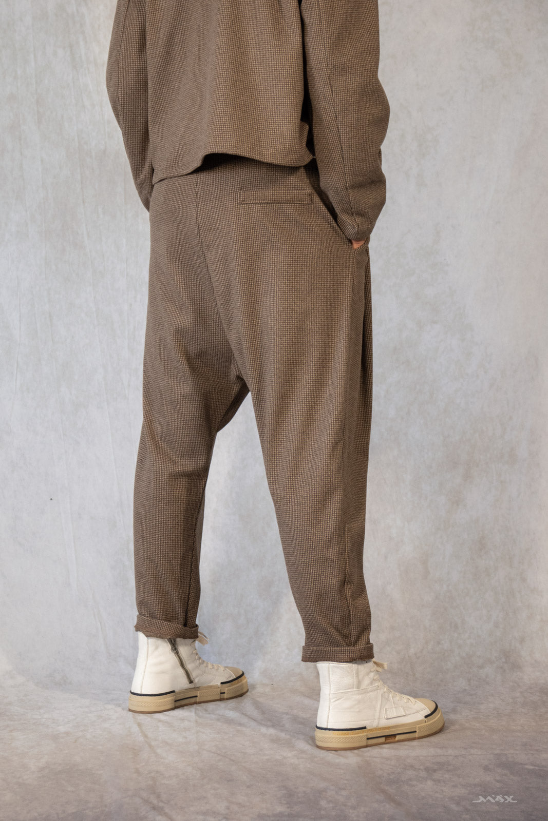 Baggyhose braun Tweed Gr. Onesize (38-44)