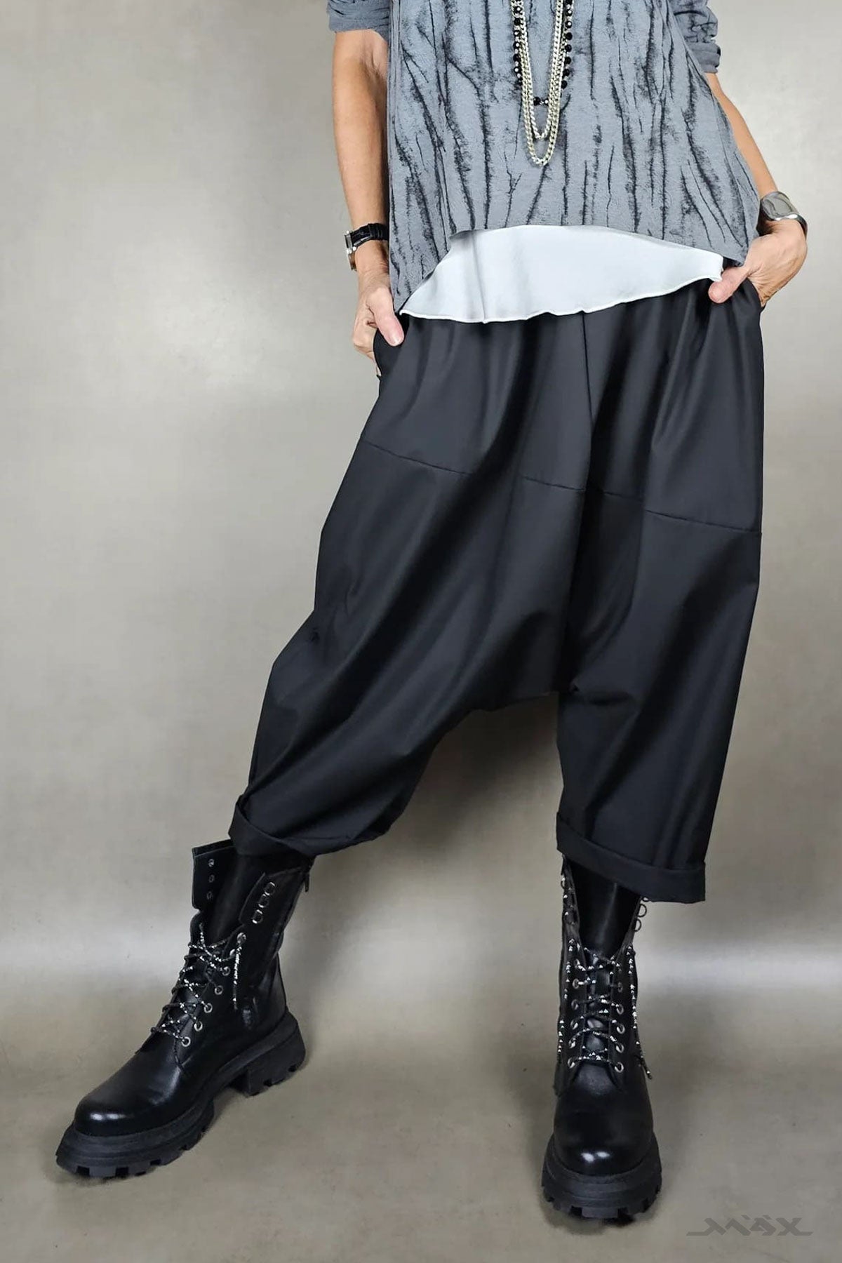 Elegante Bedoeïenenbroek zwart maat One size (38-42)