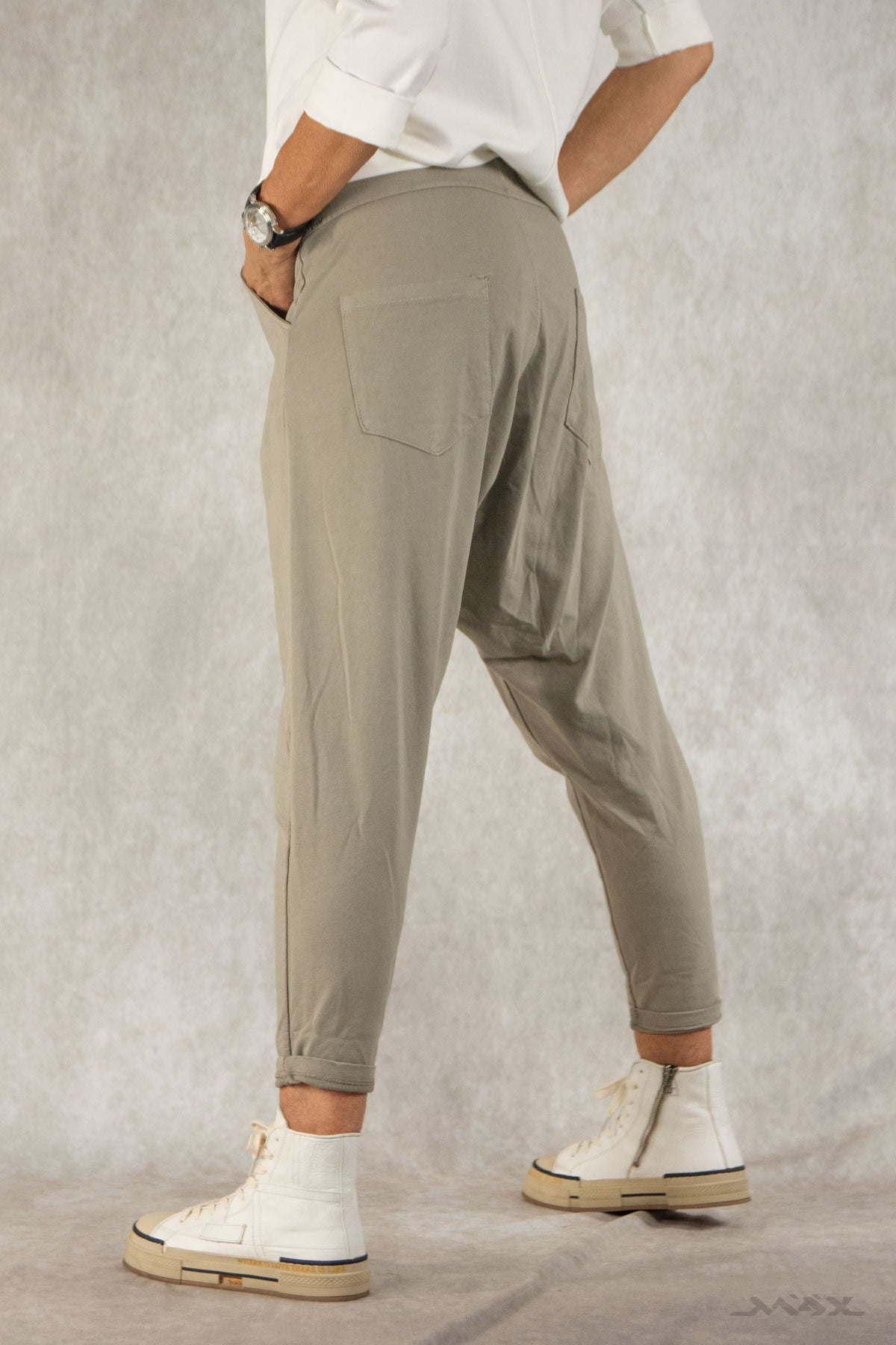 Haremshose aus Baumwolle taupe Gr. onesize(38-42)