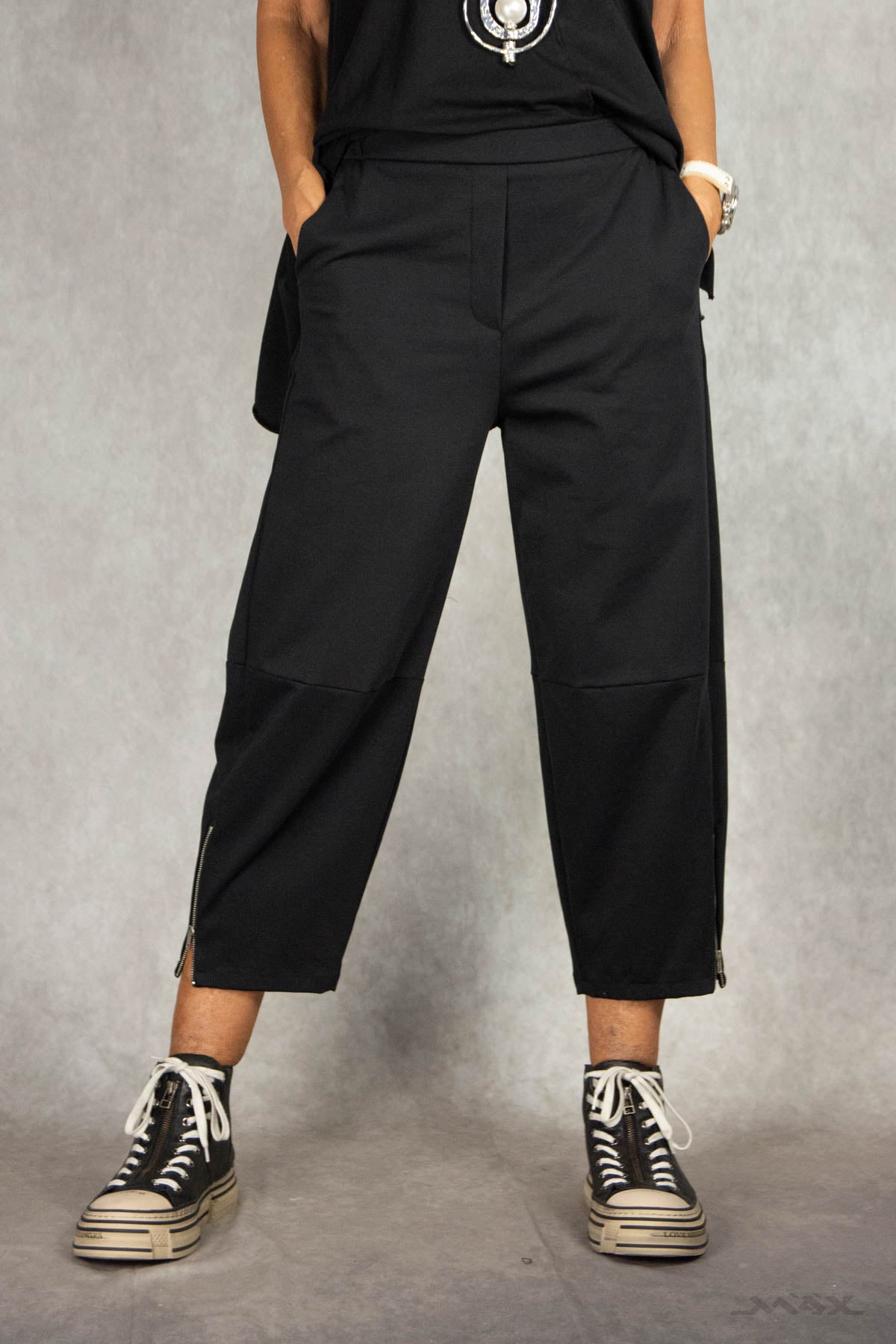 Elegante broek met rits, maat one size fits (38-42)