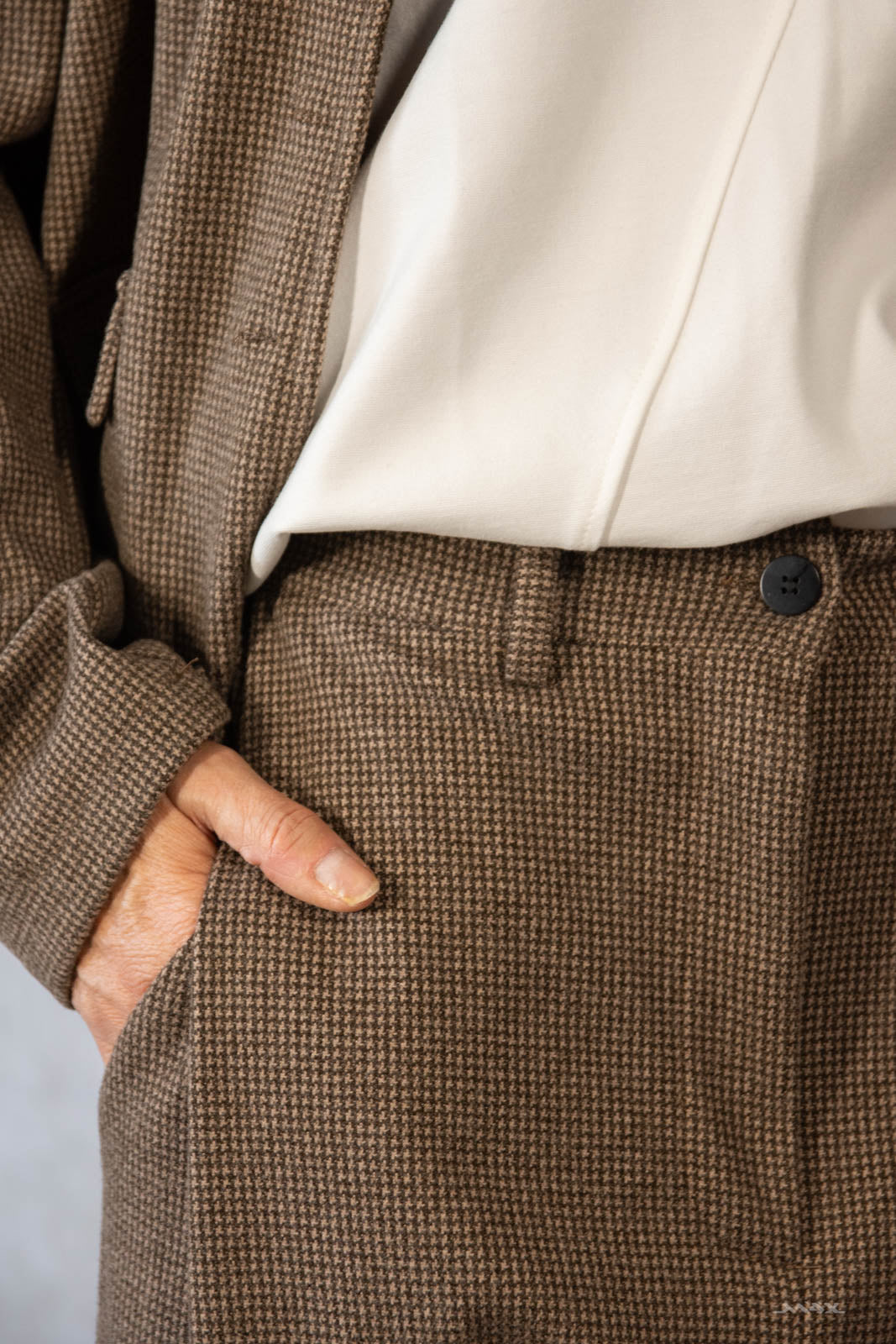 Baggyhose braun Tweed Gr. Onesize (38-44)