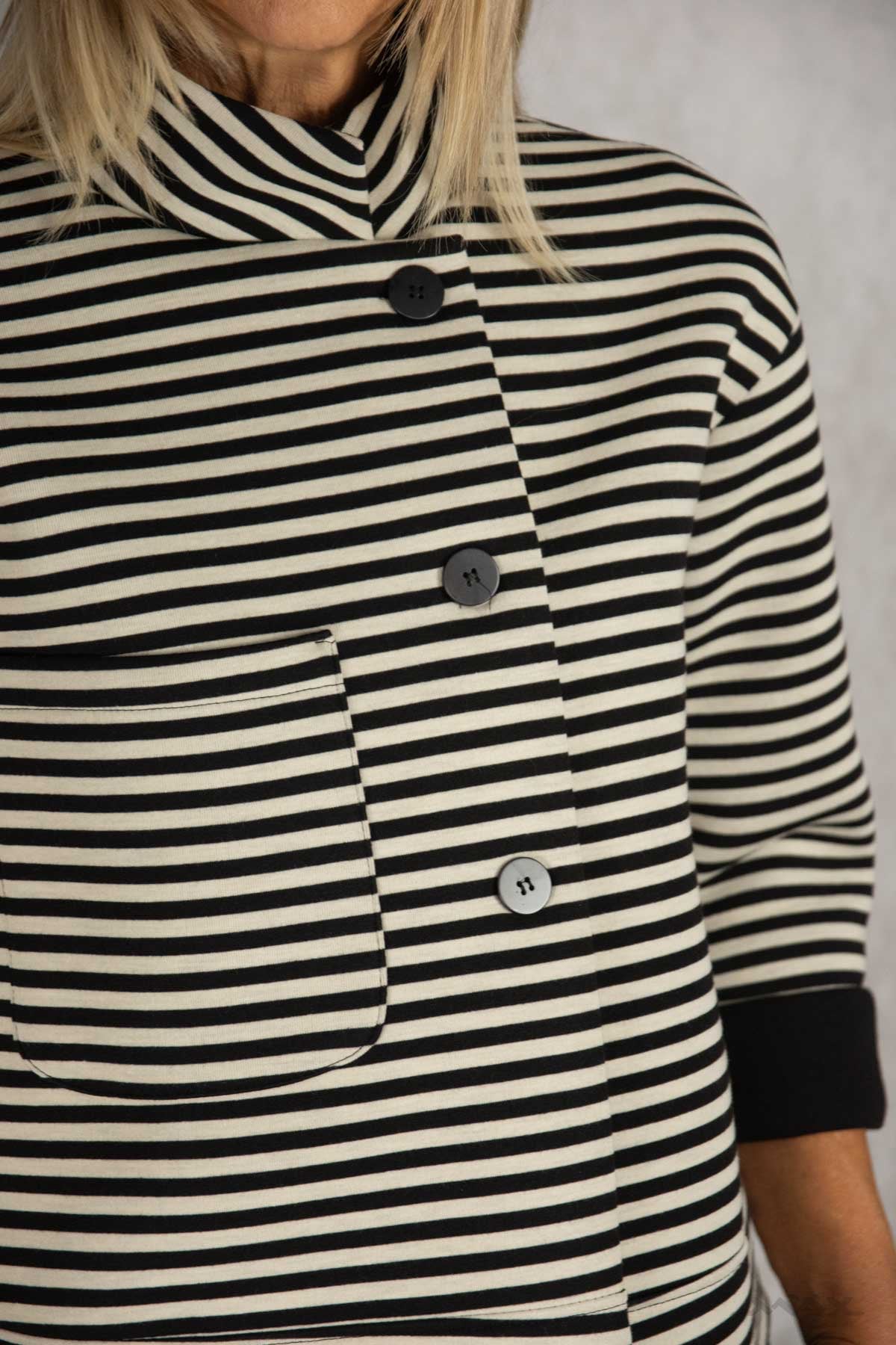 Kastige Jacke gestreift Gr. onesize(38-42)