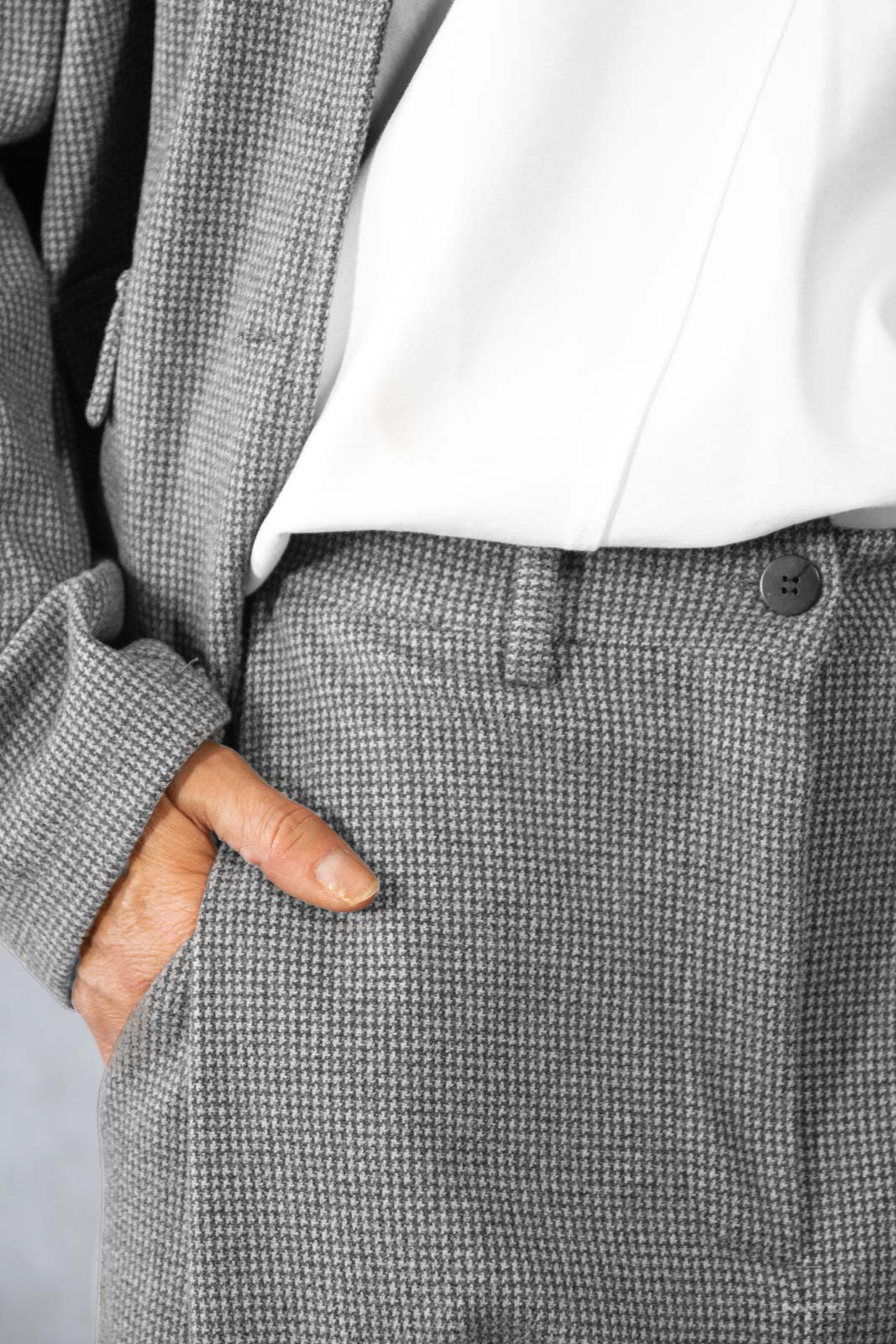 Baggyhose grau Tweed Gr. Onesize (38-44)