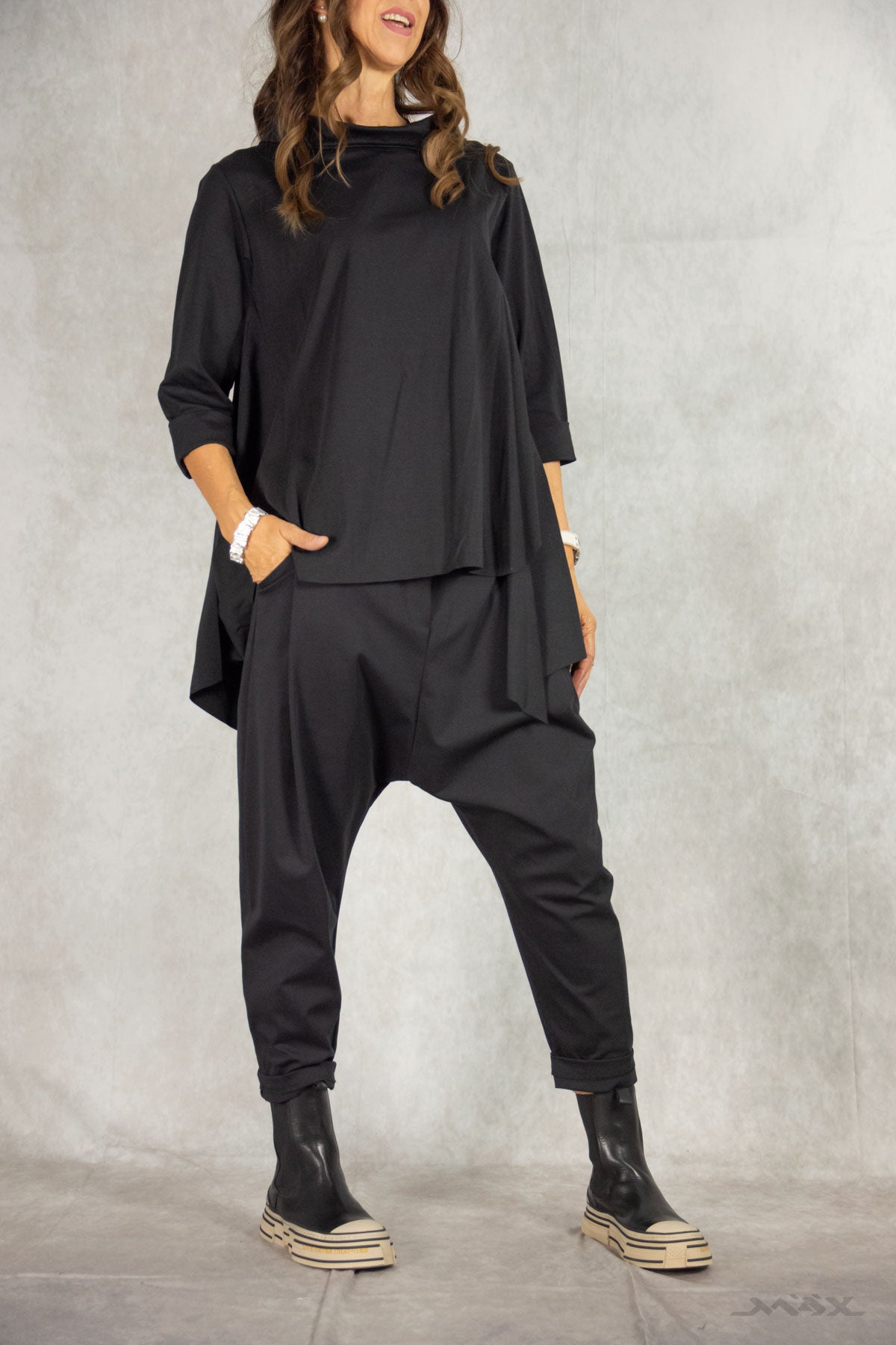 Baggy broek zwart maat Één maat (36-42)