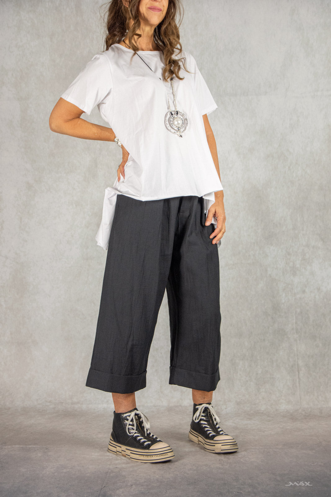 Culotte broek zwart maat one size fits (38-40)