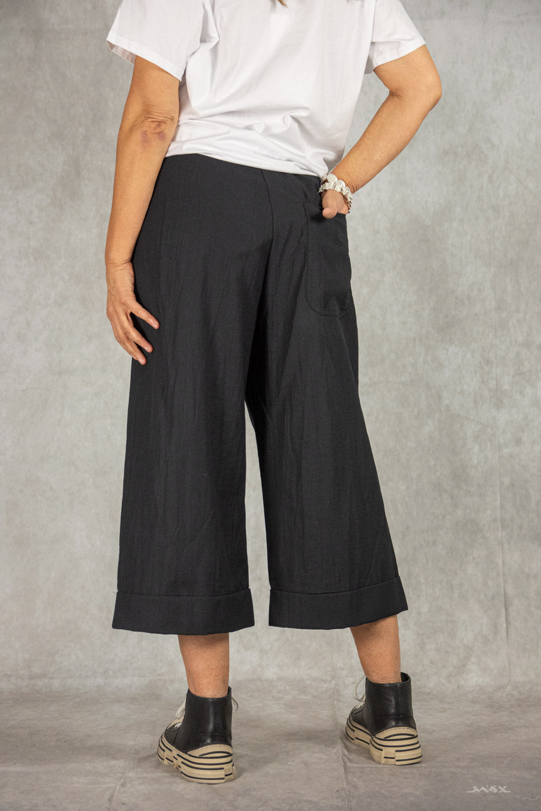 Culotte broek zwart maat one size fits (38-40)
