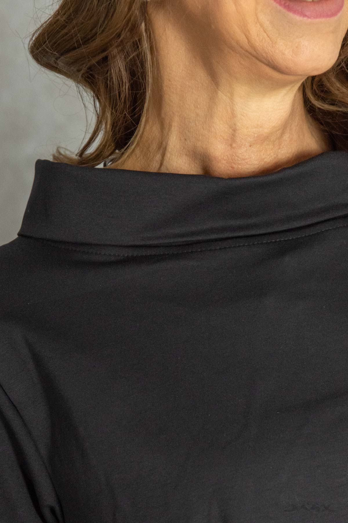 Chemise asymétrique à double col, taille unique (38-44)