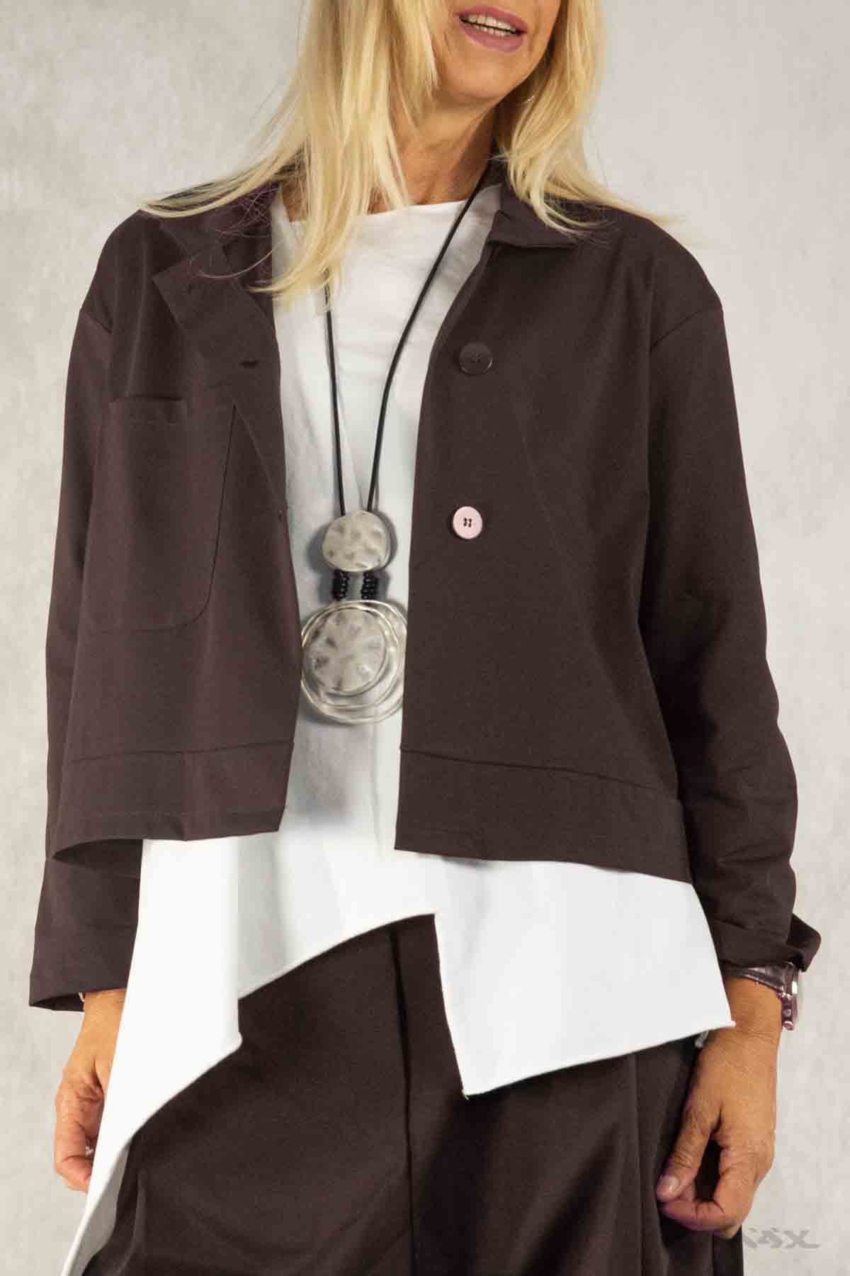 Kurze Jacke mit Knopfleiste Gr. Onesize (36-42)