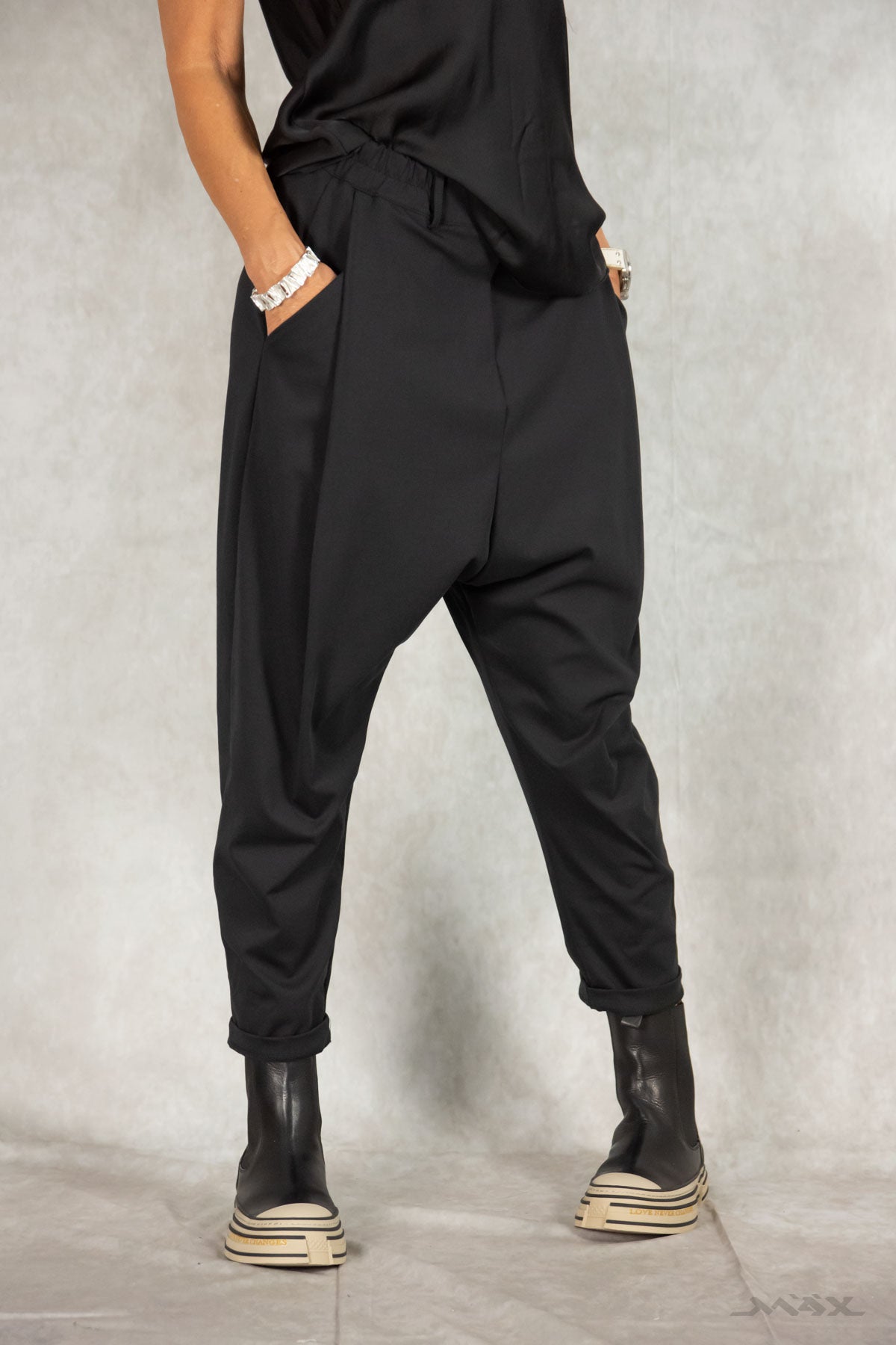 Baggy broek zwart maat Één maat (36-42)