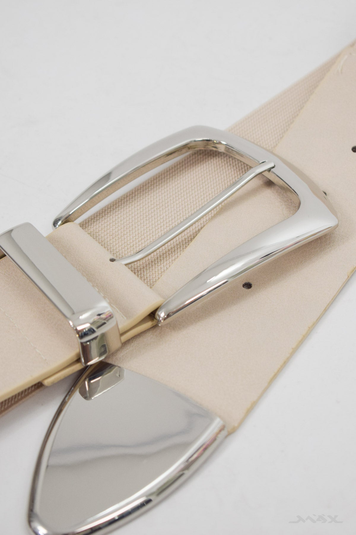 Statement stretch riem beige
