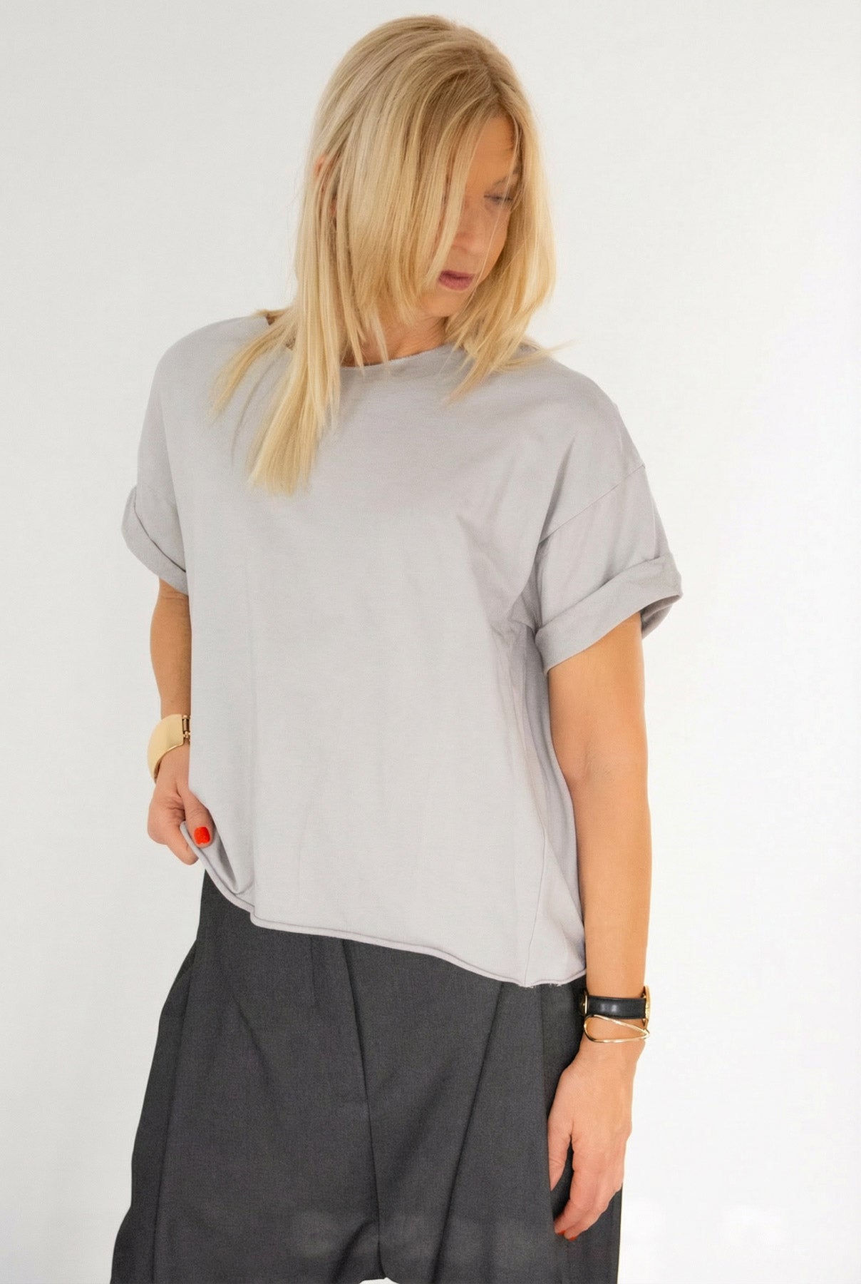 Basicowy T-shirt, rozmiar uniwersalny (36–44)