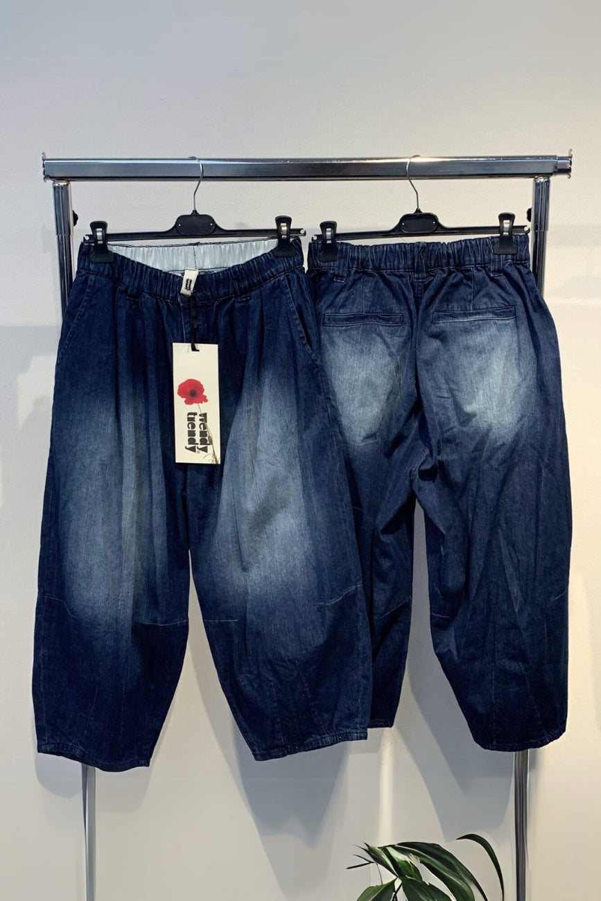 Ballon-Jeans blue washed