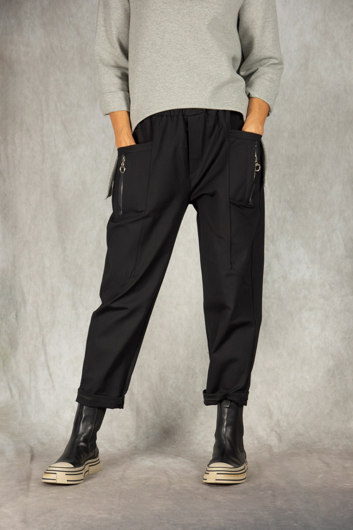 Hose mit Zipper-Taschen Gr. onesize (38-44)